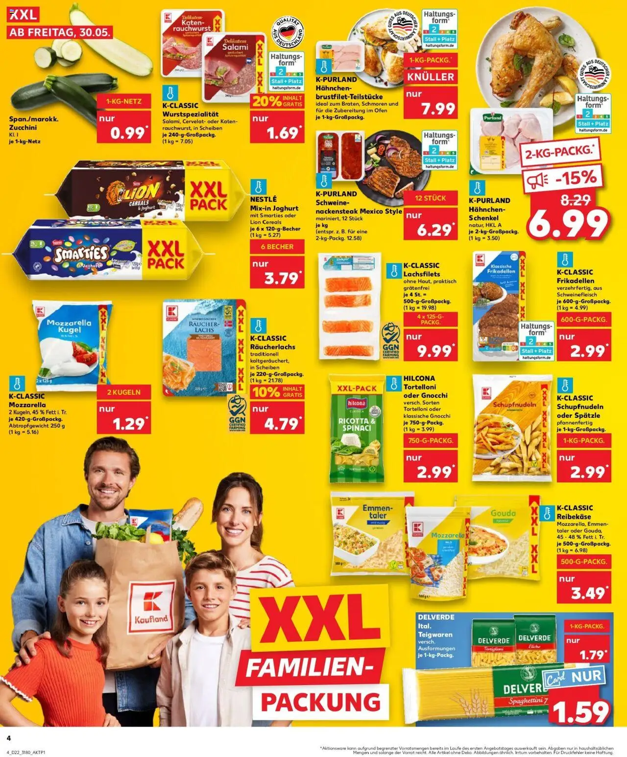 Kaufland prospekt Berlin	 - gültig ab dem 29.05.2025 | Seite: 4 | Produkte: Gouda, Salami, Schweinefleisch, Reibekase
