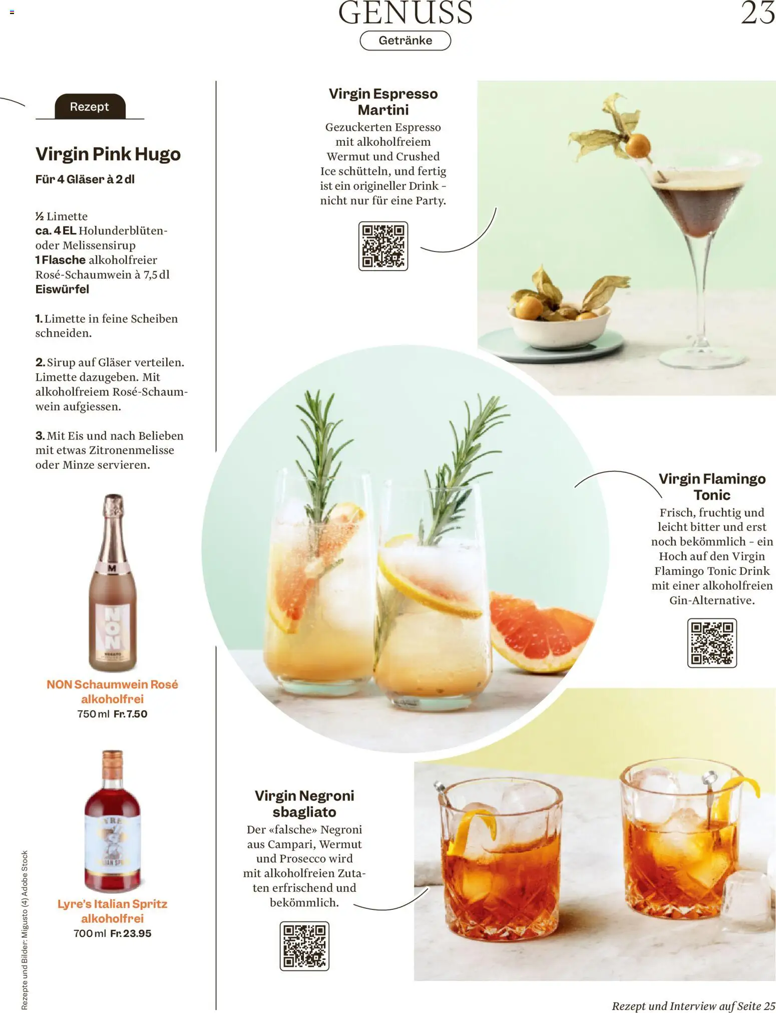 Migros Magazin – gültig ab 12.01.2026 | Seite: 23 | Produkte: Sirup, Limette, Eis, Bilder