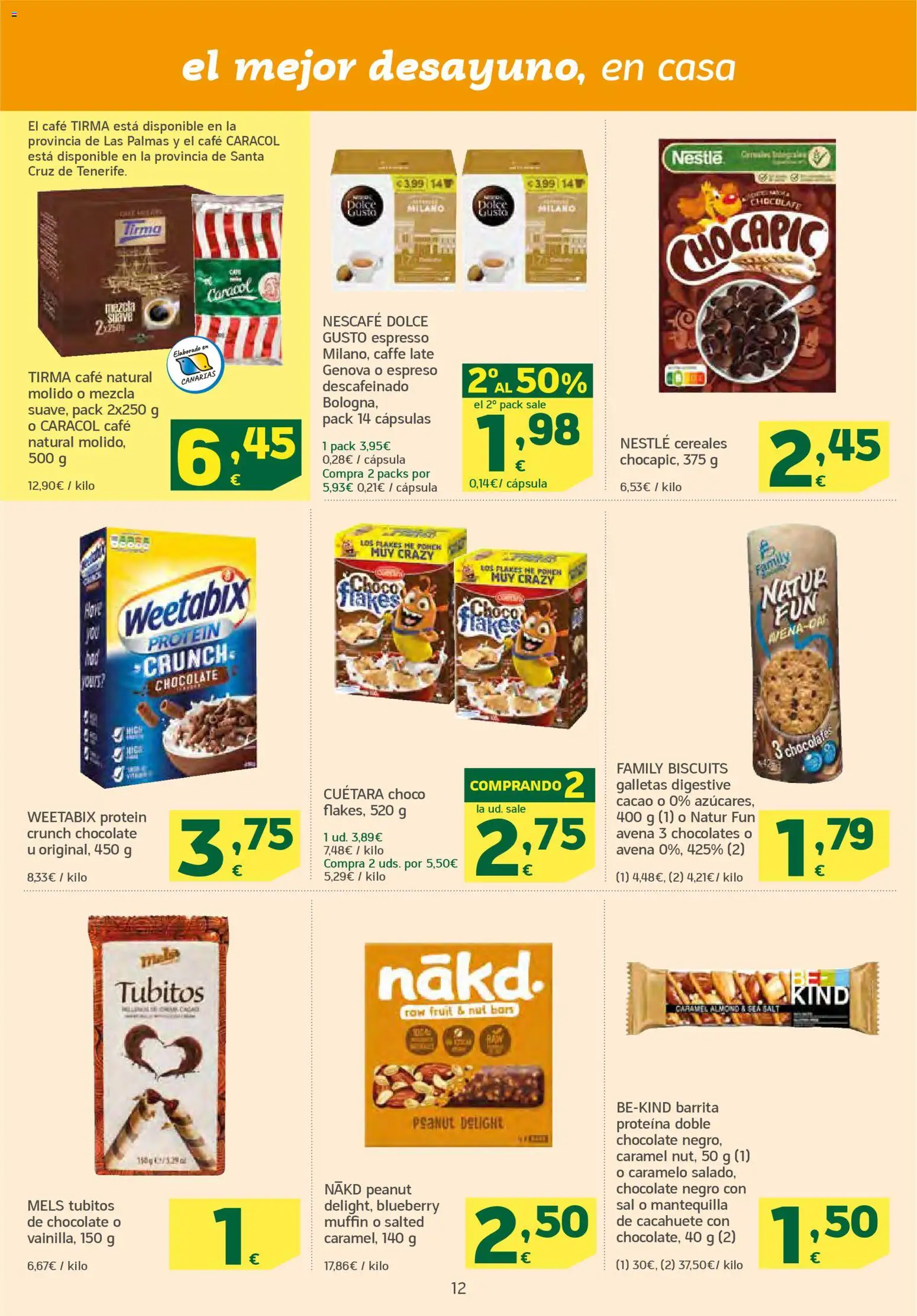 HiperDino folleto │ válido desde el 23.01.2026 | Página: 12 | Productos: Café, Cereales, Galletas, Φρυγανιές σικάλεως