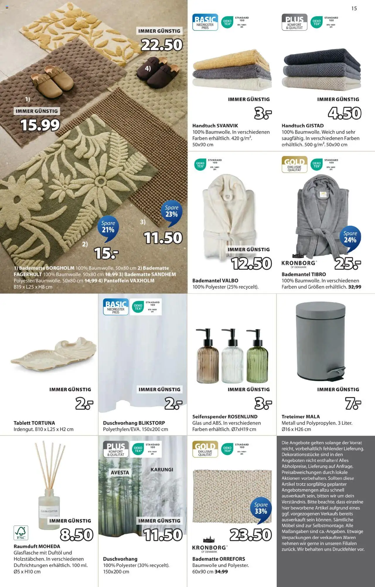 JYSK Angebote gültig ab 27.08.2025 | Seite: 15 | Produkte: Bademantel