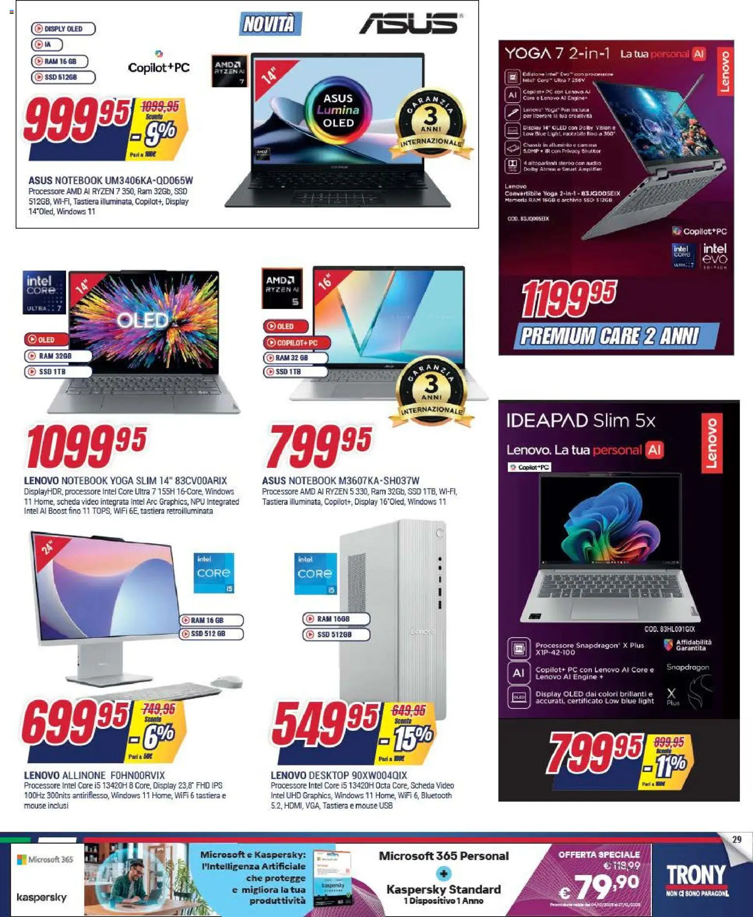 Volantino Trony del 04.12.2025 | Pagina: 29 | Prodotti: Mouse, Tastiera, USB, Alluminio