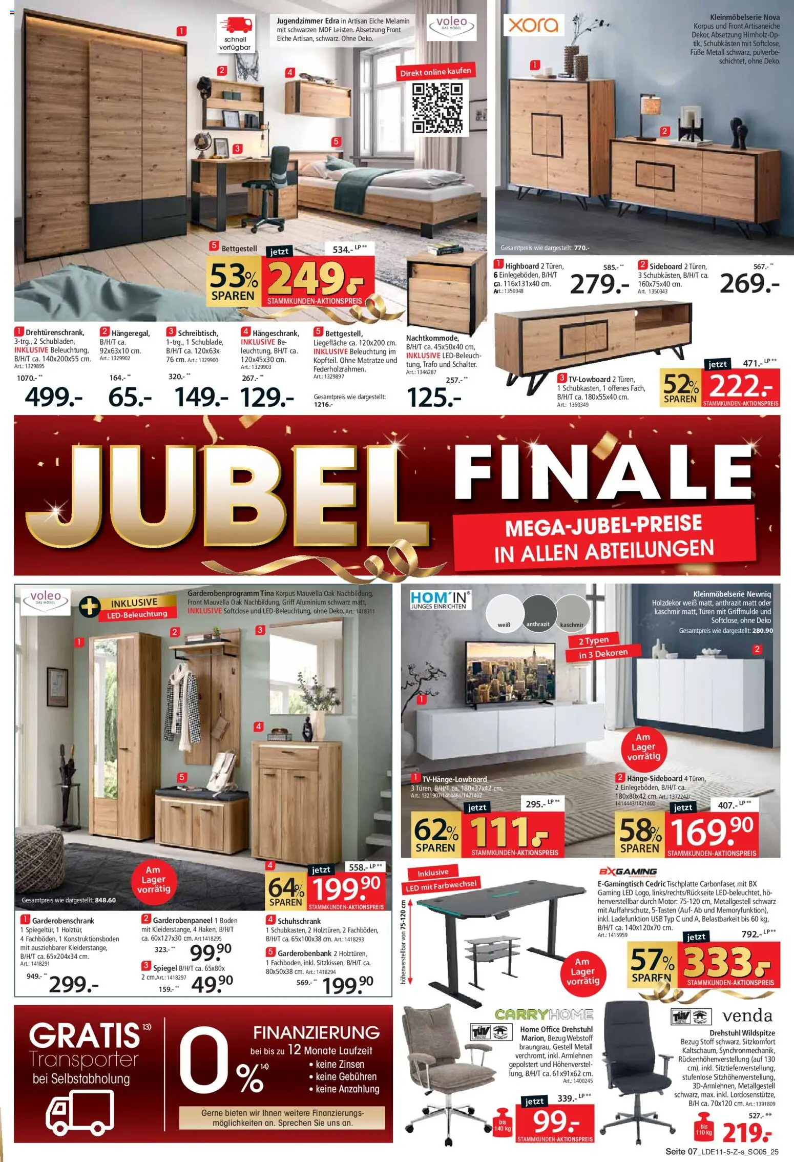 Zurbrüggen - Jubel-Finale – gültig ab 29.11.2025 | Seite: 7 | Produkte: USB, HIghboard, Matratze, Garderobenschrank