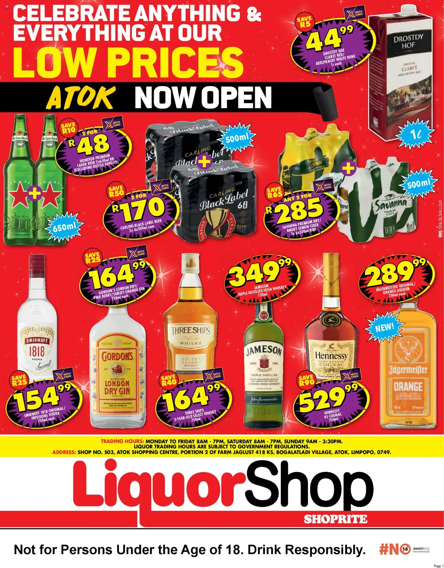 New Shoprite catalogue – valid from 12.12.2025 | Page: 1 | Products: Cider, Wine, Vodka, Whiskey