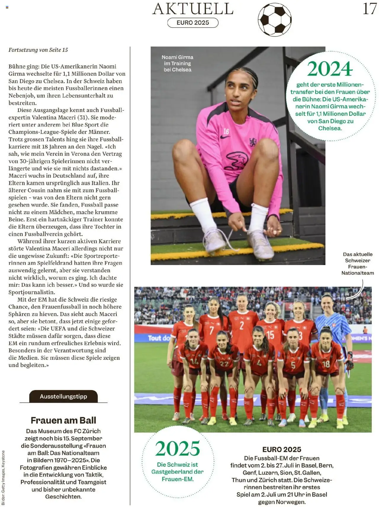 Migros Magazin ab 16.06.2025 | Seite: 17 | Produkte: Fußball, Uhr, Spiel, Bilder