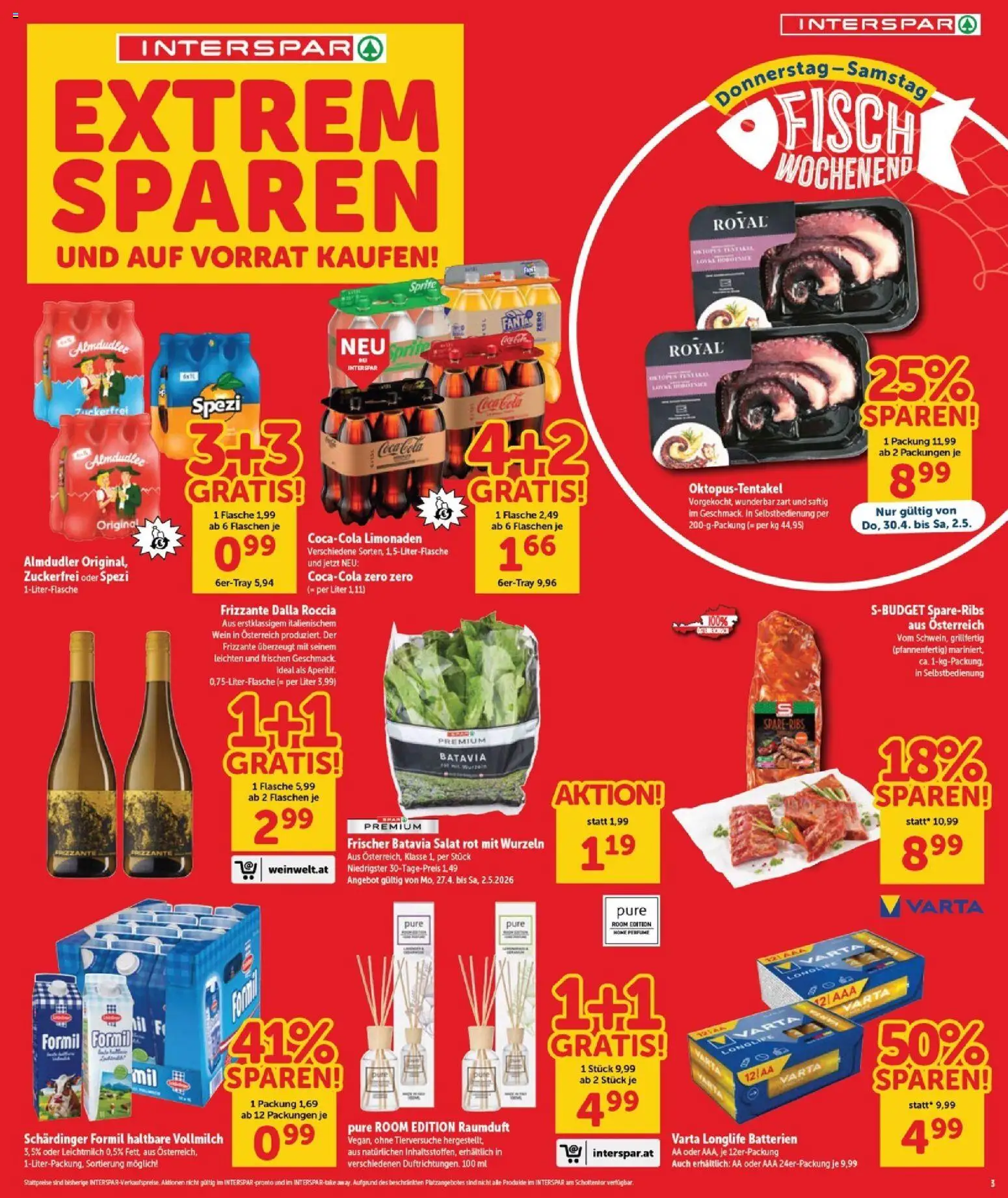 Interspar Flugblatt - Burgenland Nord gültig ab 30.04.2026 | Seite: 4 | Produkte: Salat, Wein, Fisch
