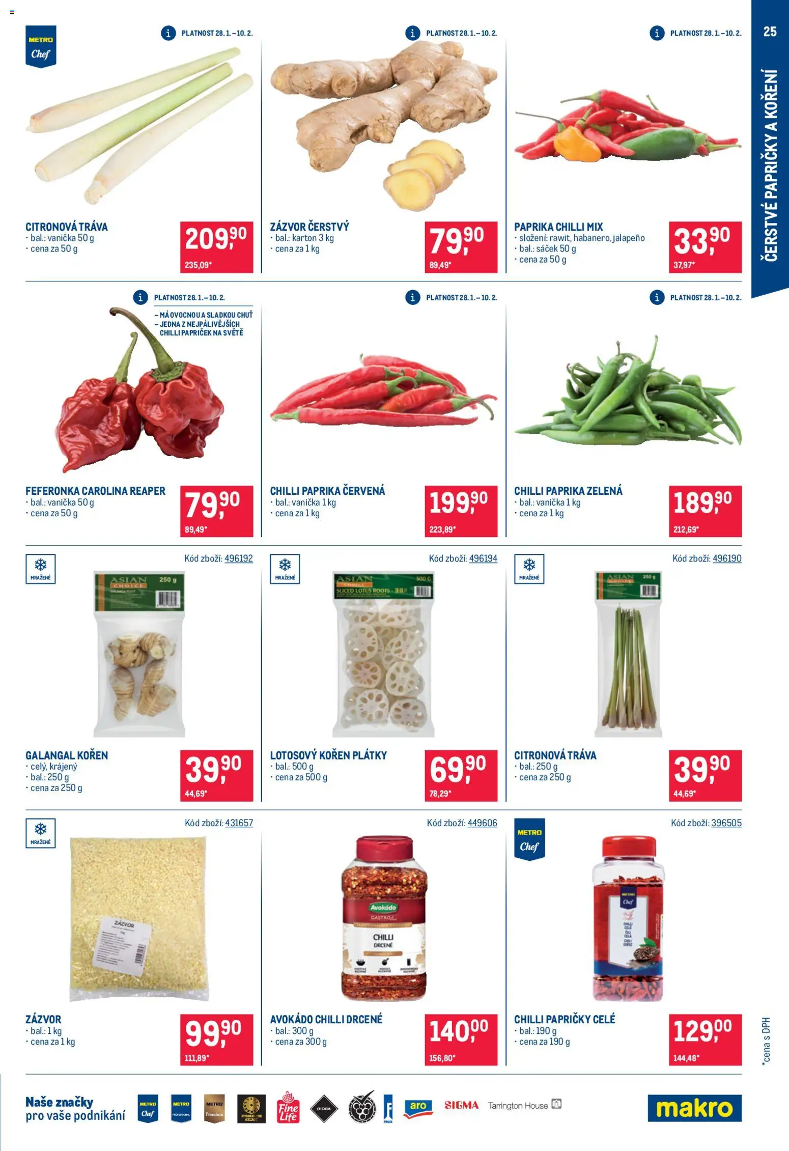 Makro leták - Asie od 28.01.2026 | Strana: 25 | Produkty: Paprika, Paprika červená, Avokádo, Zázvor