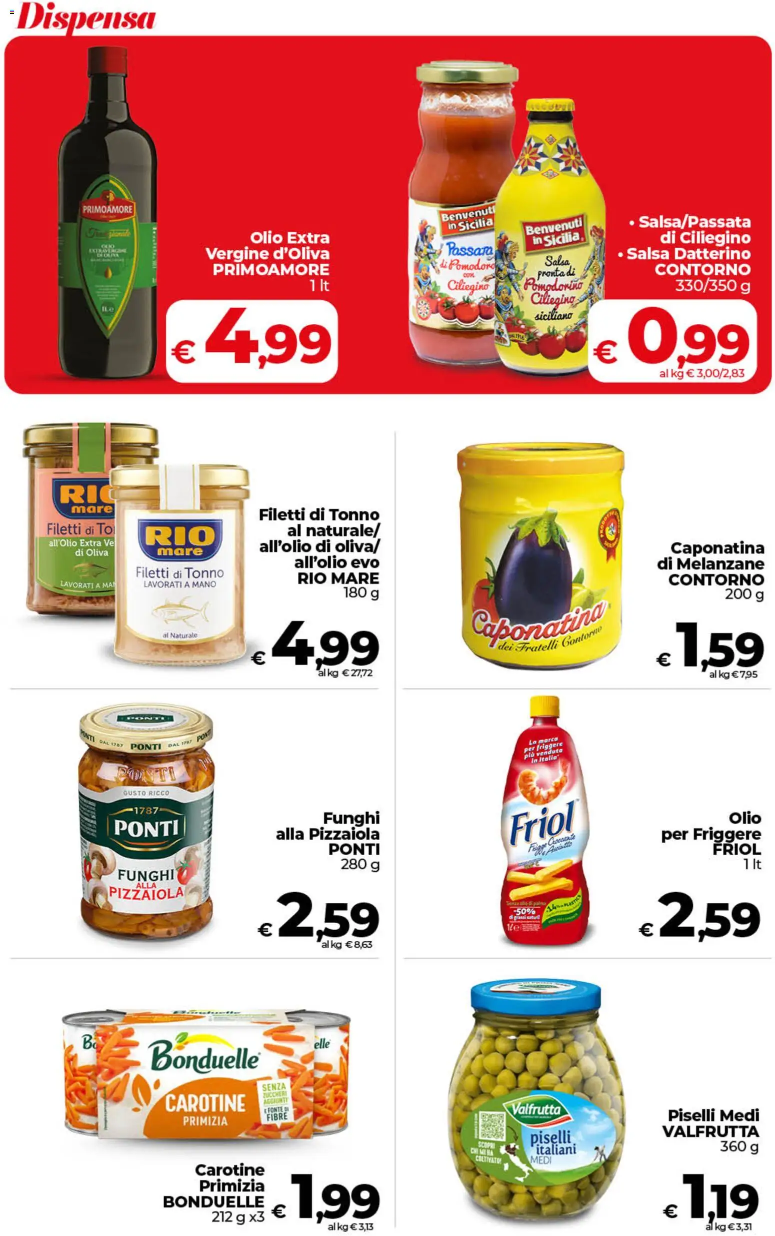 Volantino COOP del 07.04.2026 | Pagina: 28 | Prodotti: Salsa, Olio, Piselli, Tonno