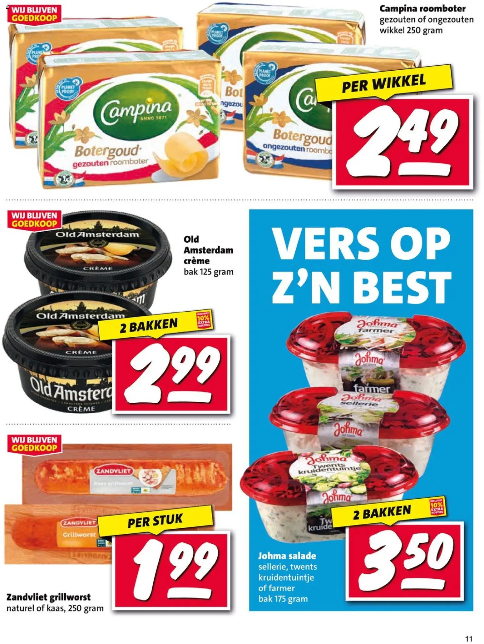 {H1} | Pagina: 11 | Producten: Salade, Roomboter, Crème