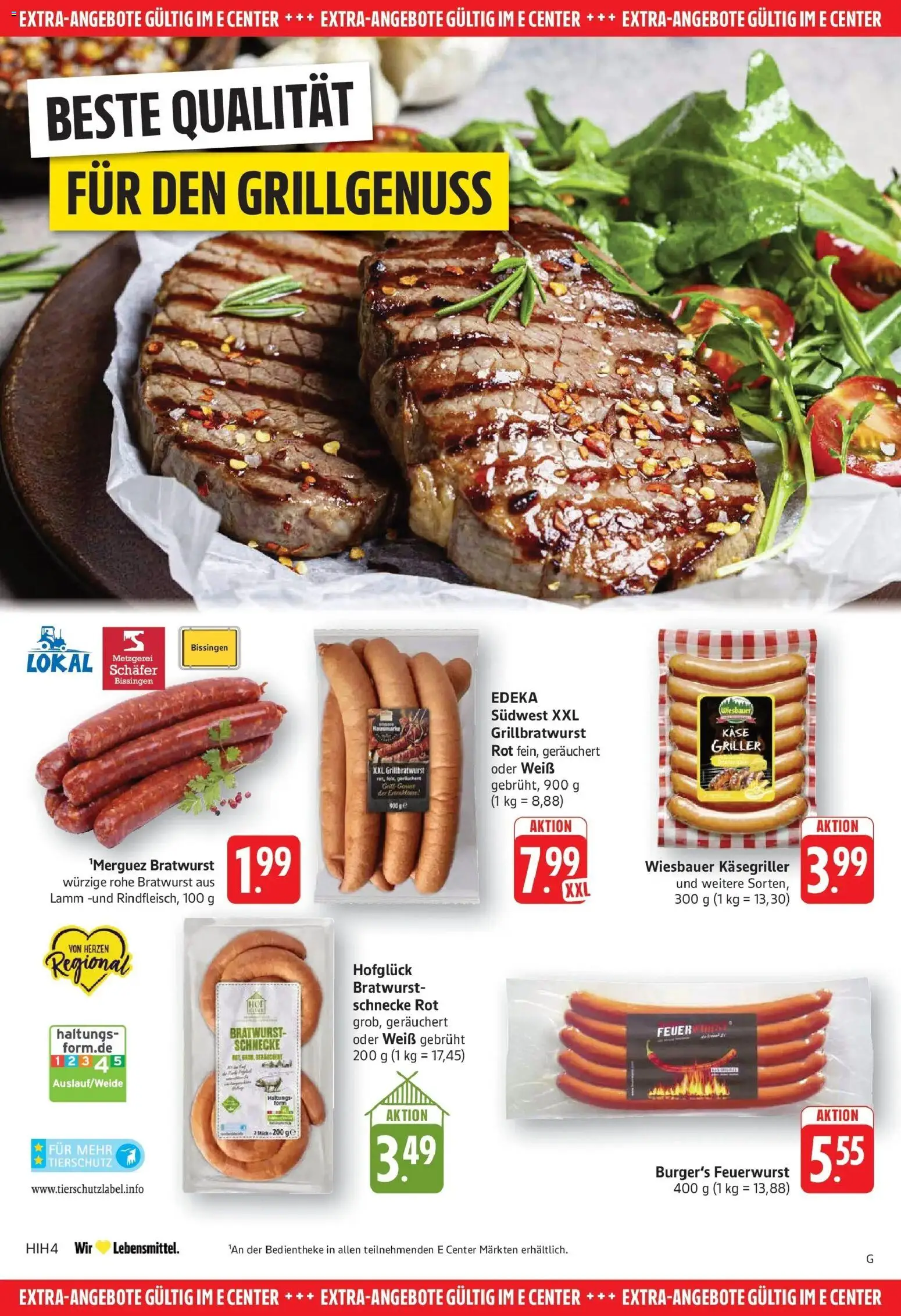 Edeka prospekt Göppingen	 – gültig ab 12.04.2026 | Seite: 24 | Produkte: Käse, Bratwurst, Griller