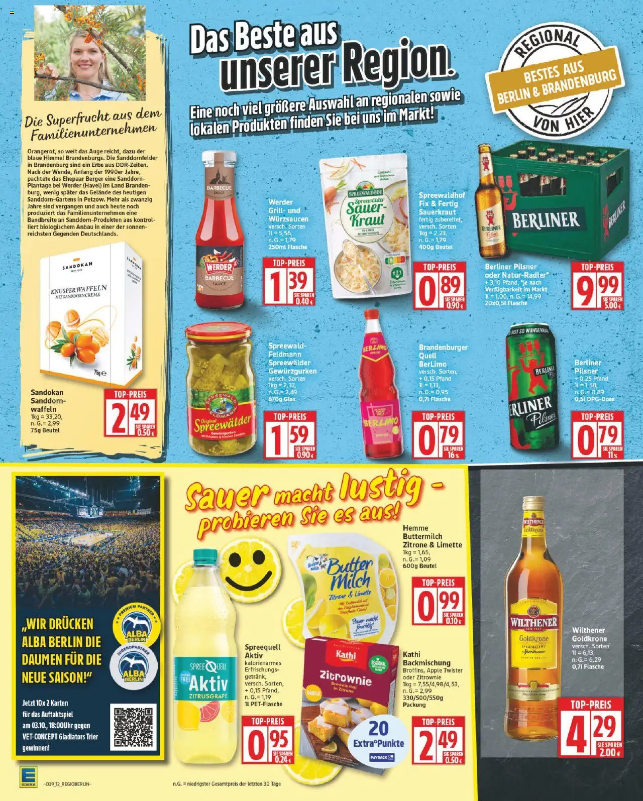 Edeka Prospekt 	 – gültig ab 22.09.2025 | Seite: 12 | Produkte: Grill, Buttermilch, Apple, Berliner pilsner