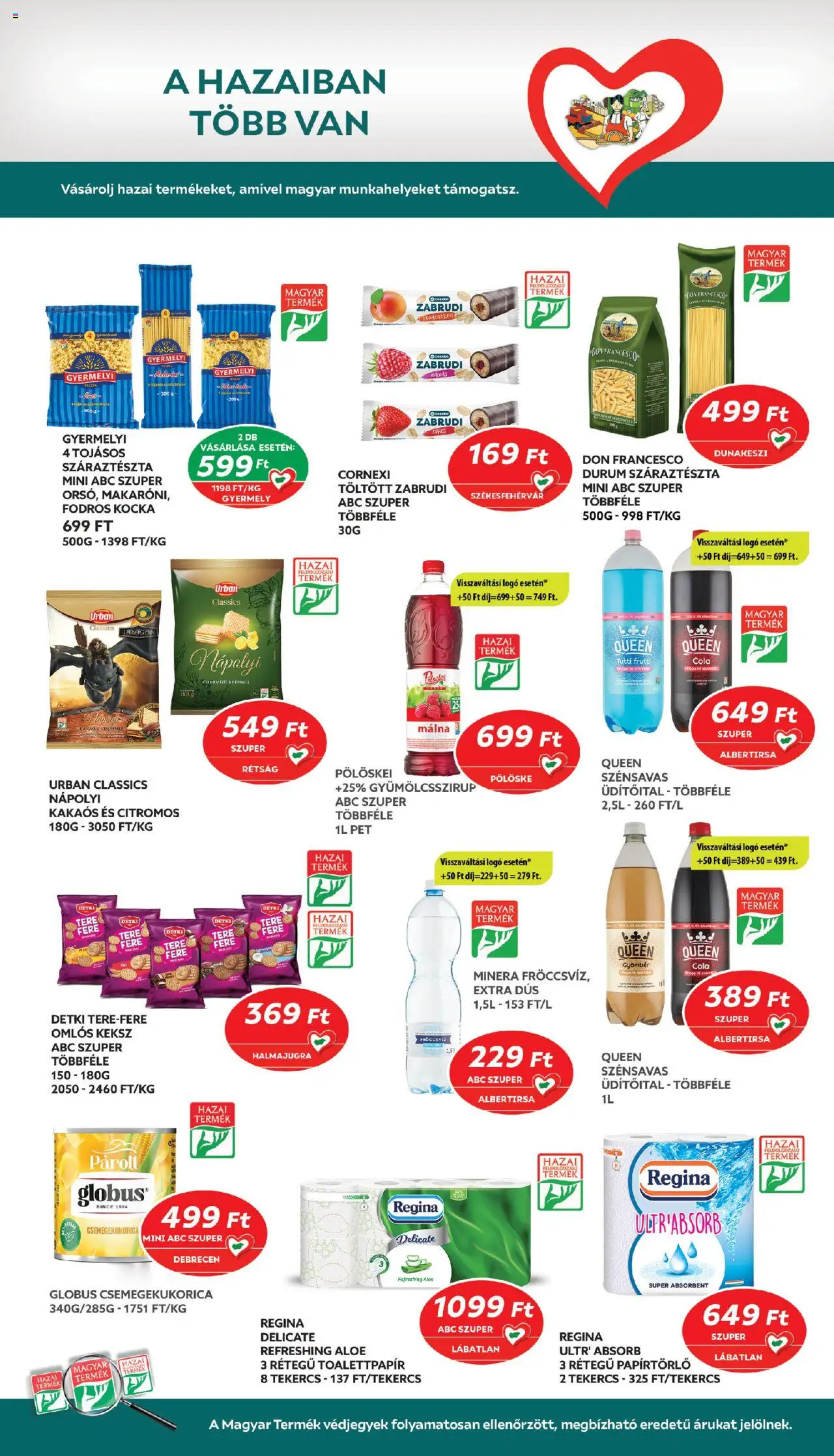 COOP akciós ujság - amely érvényes a következő dátumtól: 16.10.2025 | Oldal: 8 | Termékek: Papírtörlő, Gyömbér, Száraztészta, Keksz