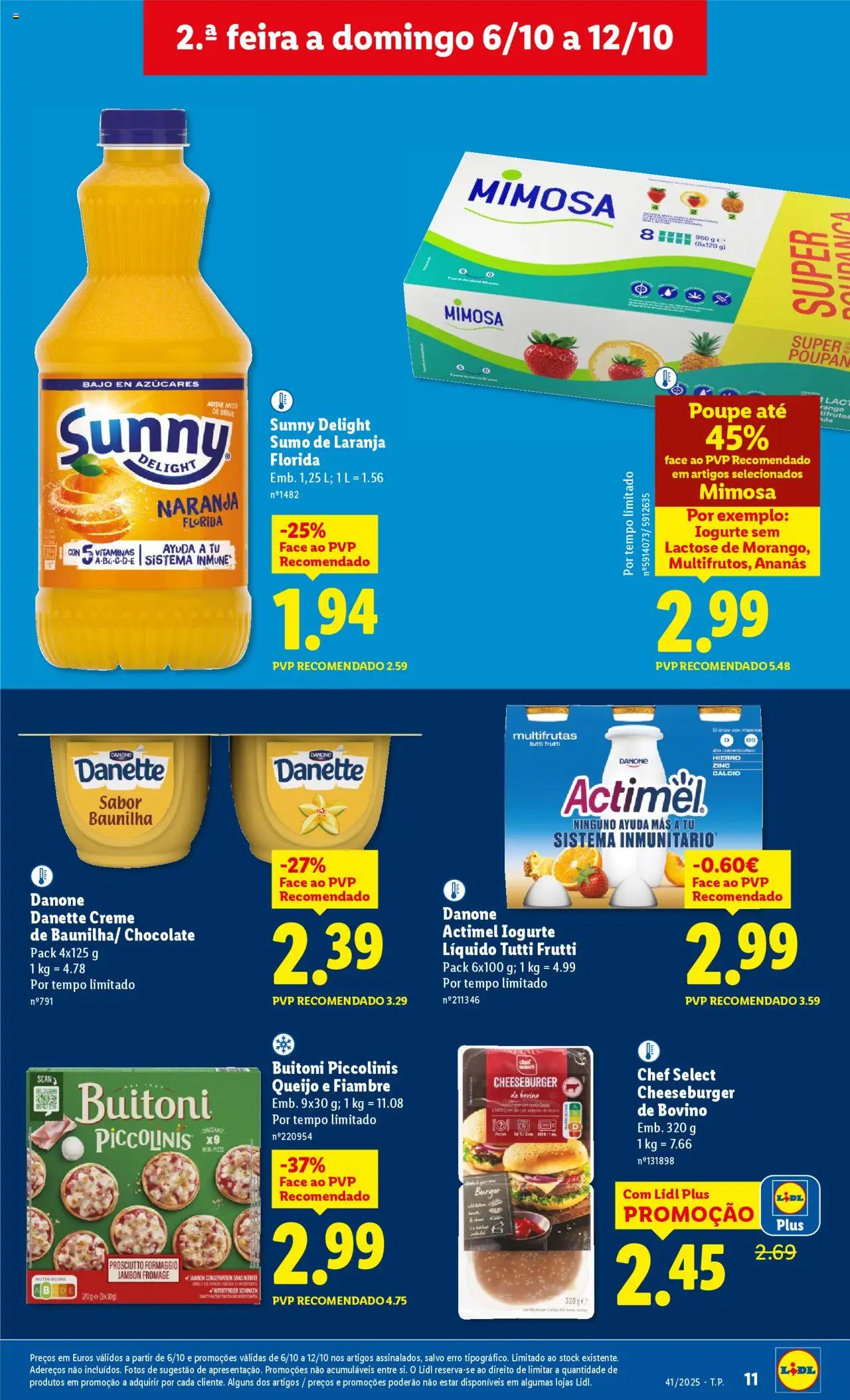 Lidl folheto │ válido de 06.10.2025 | Página: 11 | Produtos: Cálcio, Queijo, Chocolate, Sumo