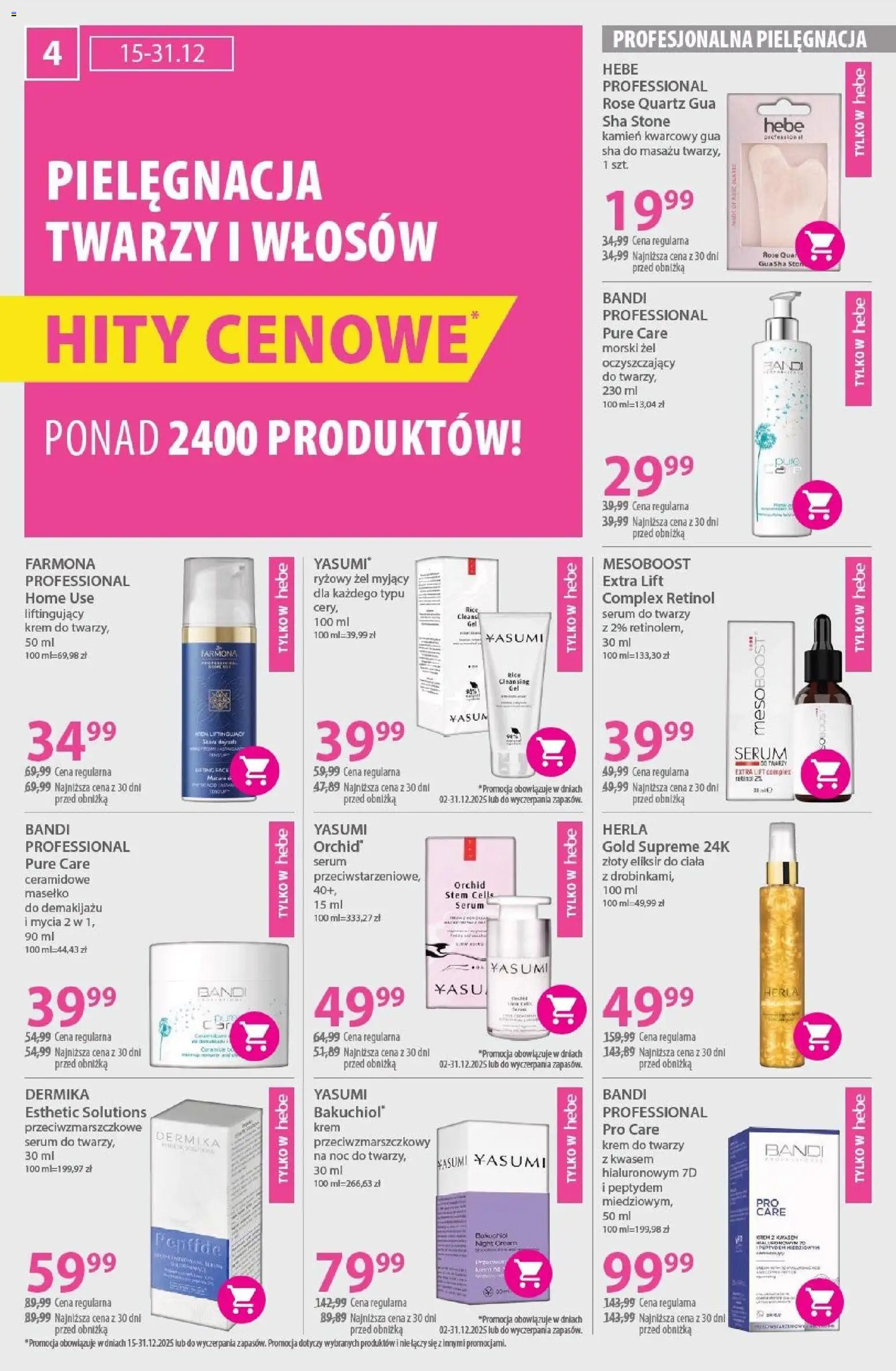 Hebe Gazetka od 15.11.2025 | Strona: 4 | Produkty: Body, Krem, Krem do twarzy, Serum do twarzy
