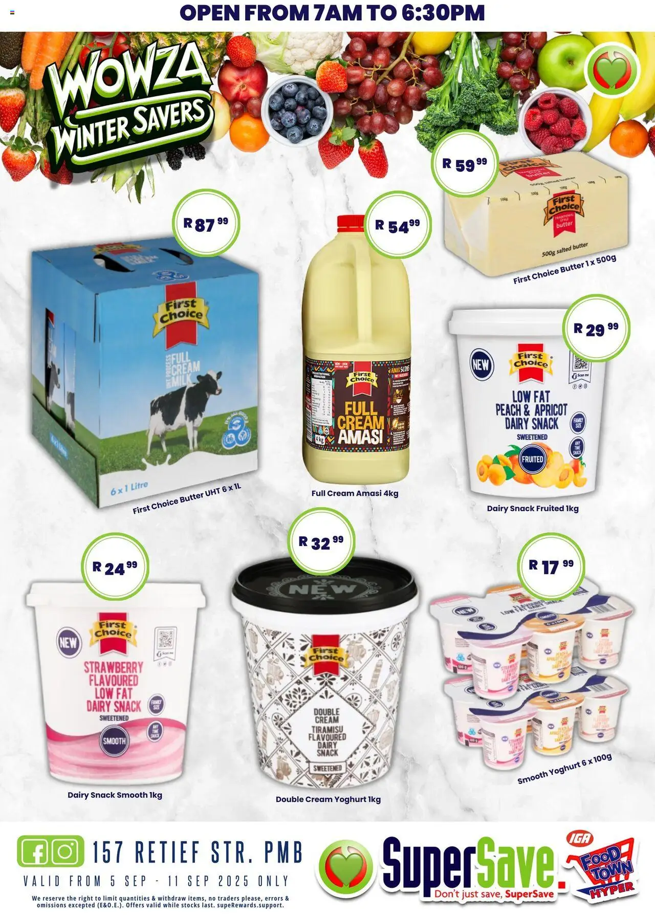 New Super Save catalogue – valid from 05.09.2025 | Page: 51 | Products: Yoghurt, Butter, Cream, Peach