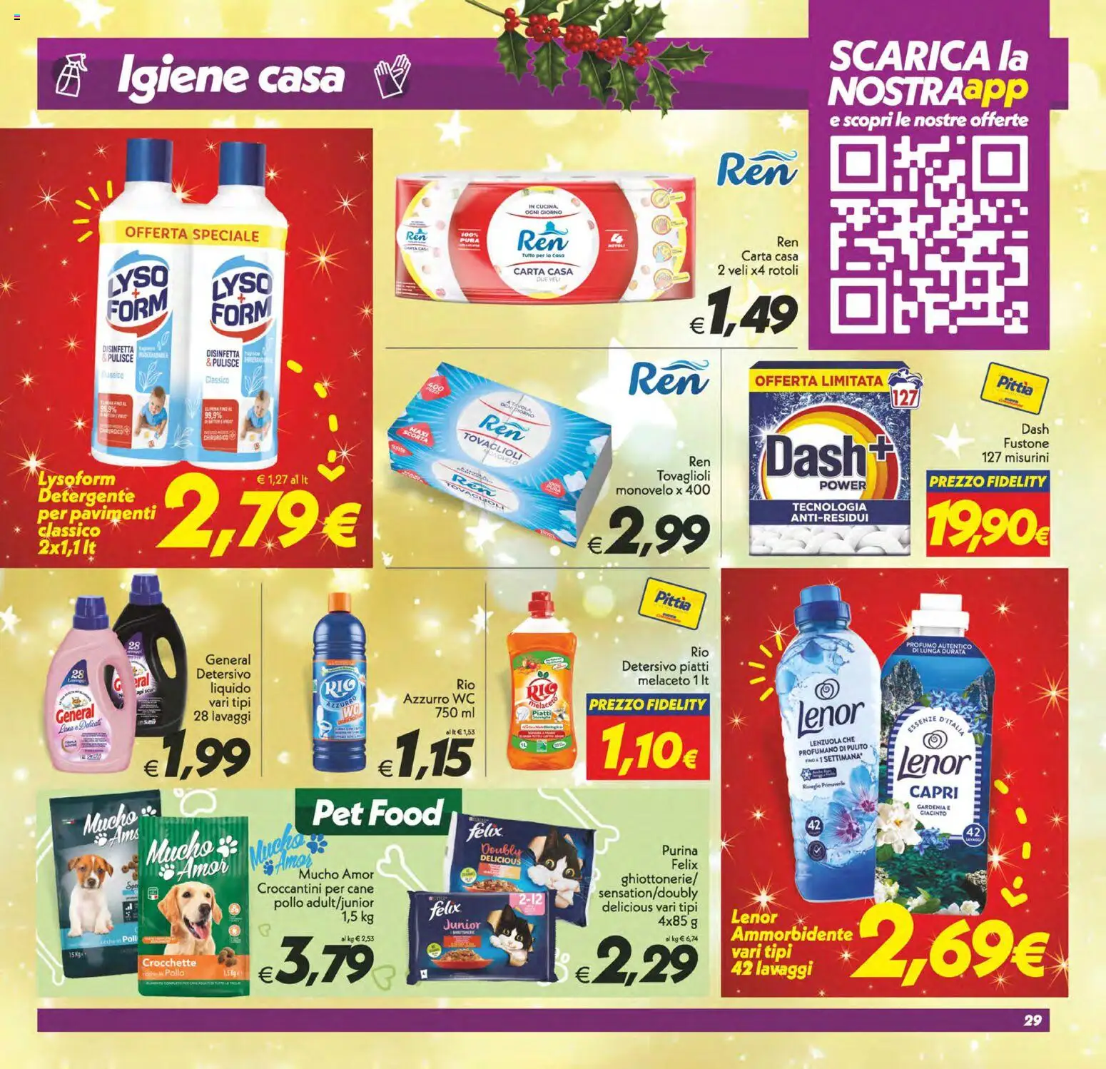 Volantino SuperConveniente del 05.12.2025 | Pagina: 29 | Prodotti: Ammorbidente, Crocchette, WC, Lenzuola