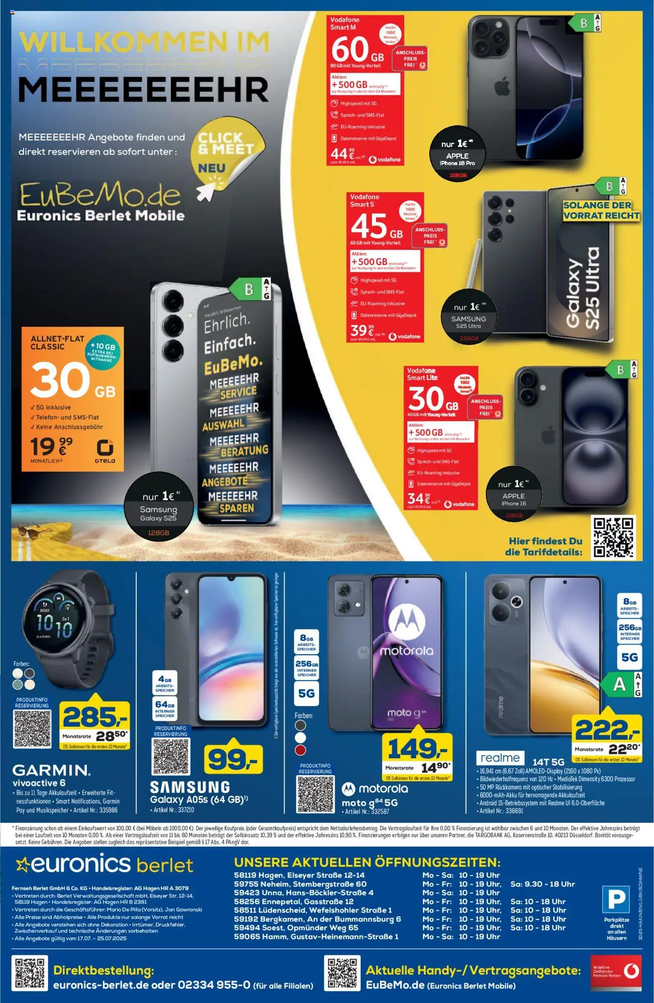 Euronics  Prospekt Berlet - gültig ab dem 17.07.2025 | Seite: 9 | Produkte: Samsung, Apple, Telefon, Uhr
