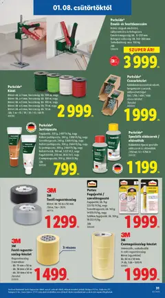 Lidl Akciós újság - amely érvényes a következő dátumtól: 08.01.2026 | Oldal: 31 | Termékek: Parkside, Kötél, Ragasztó, Játékok