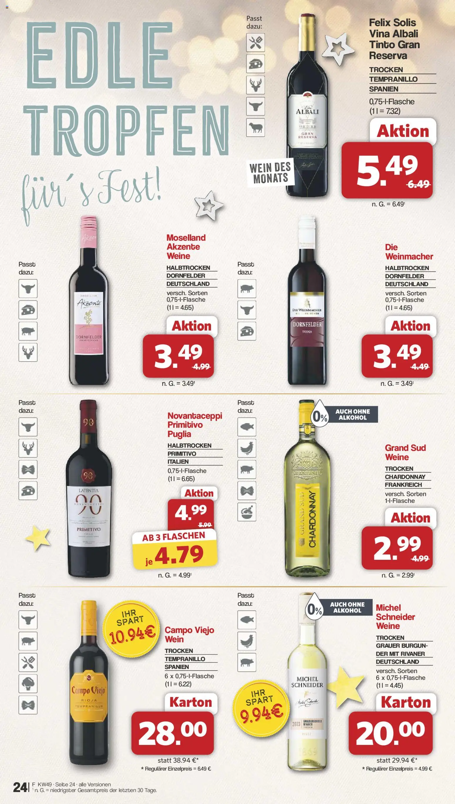 Famila Nordwest Prospekt 	 – gültig ab 01.12.2025 | Seite: 24 | Produkte: Grand sud, Wein