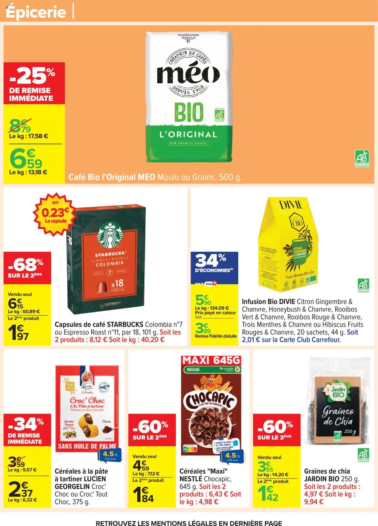  | Page: 27 | Produits: Citron, Chocapic, Capsules de cafe Starbucks, Huile