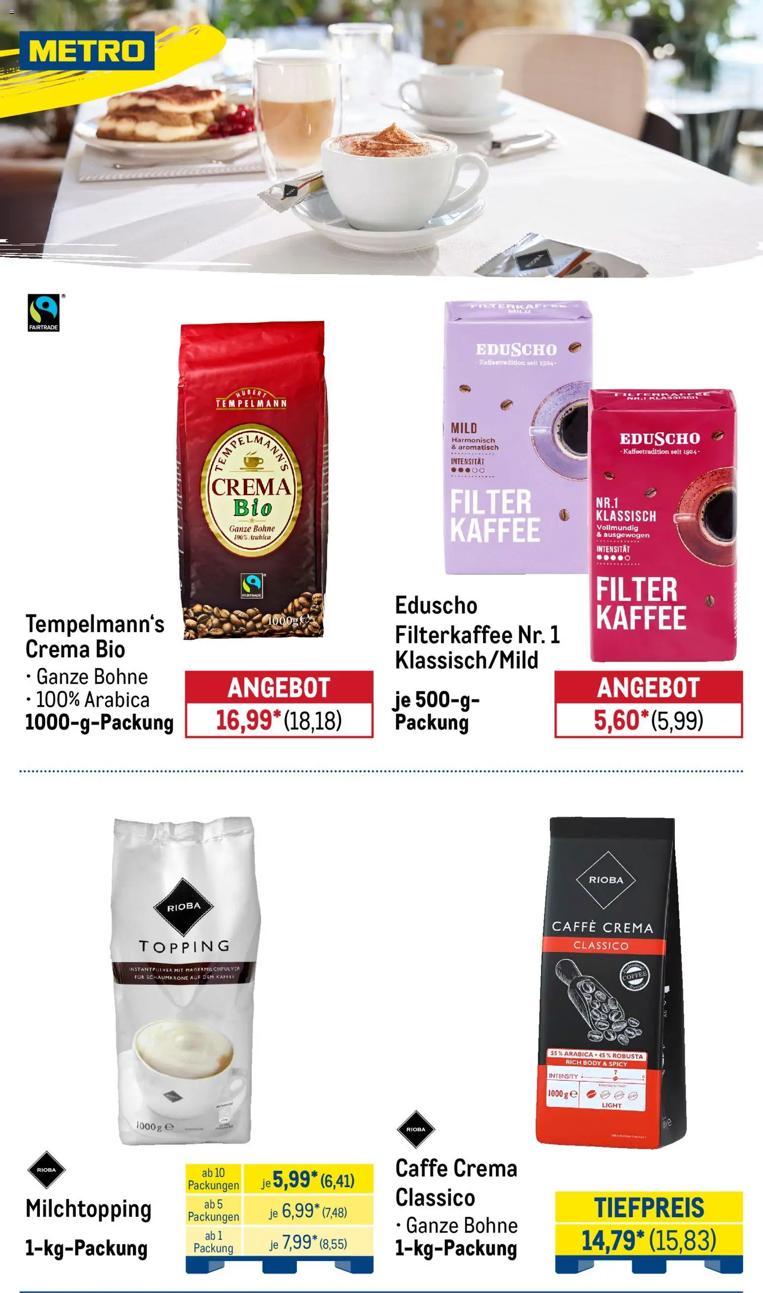Metro Monats-Menü – gültig ab 01.05.2026 | Seite: 28 | Produkte: Kaffee, Eduscho
