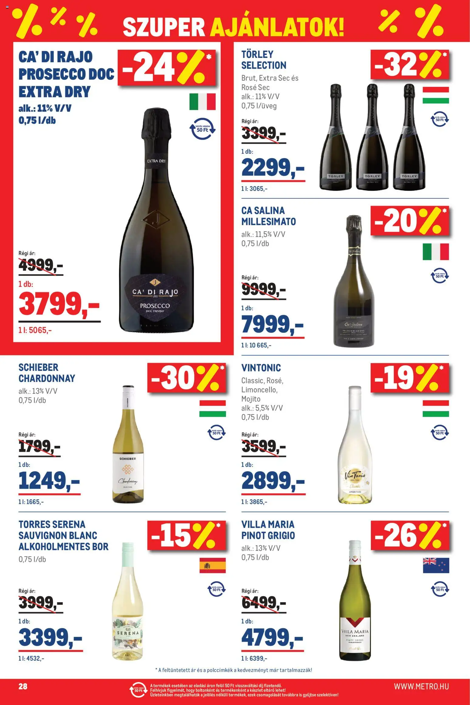 Metro akciós ujság - amely érvényes a következő dátumtól: 02.05.2026 | Oldal: 28 | Termékek: Bor, Só