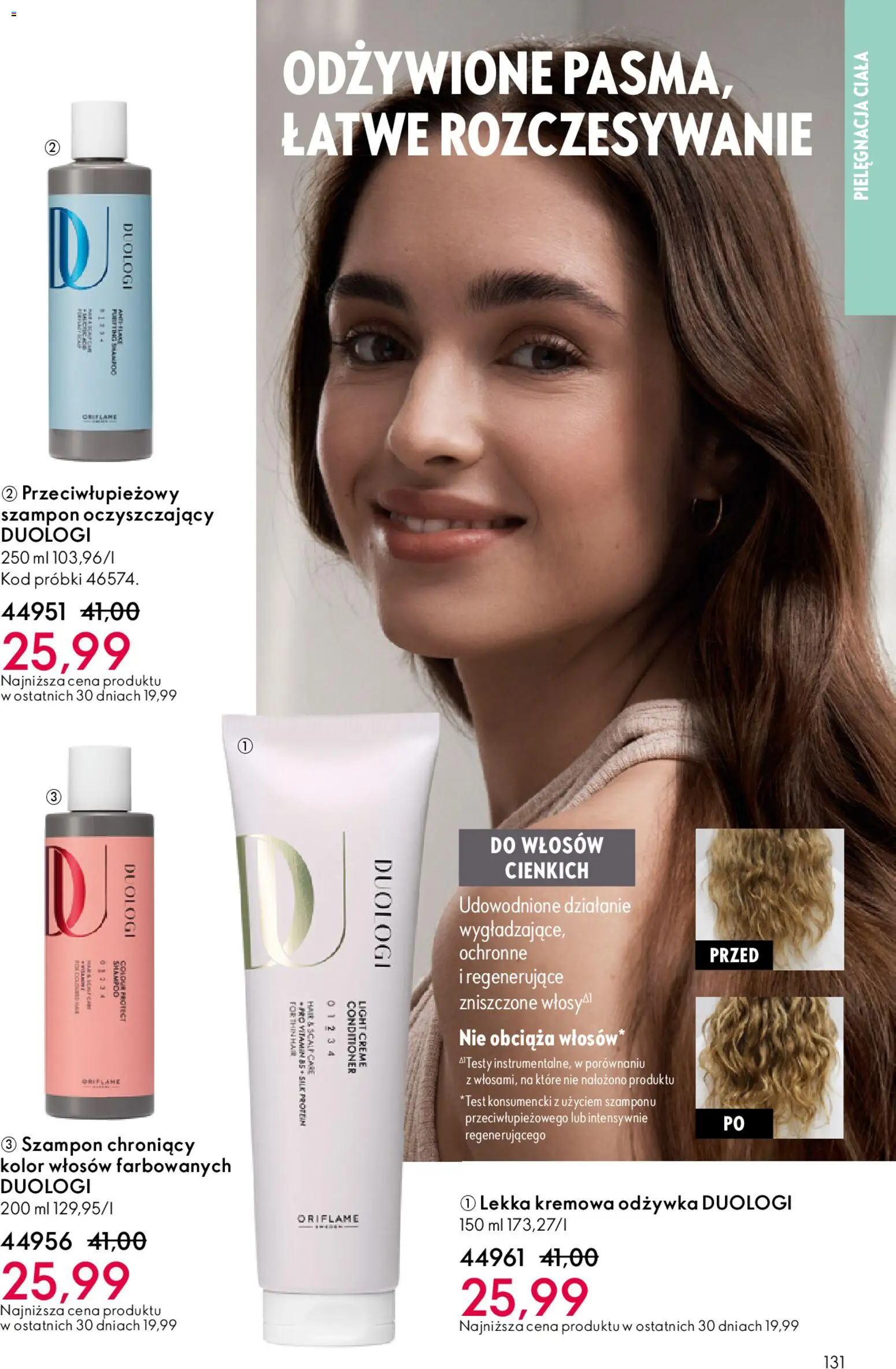 Oriflame Katalog 1 2026 od 24.12.2025 | Strona: 131 | Produkty: Szampon, Odżywka, Kolor włosów