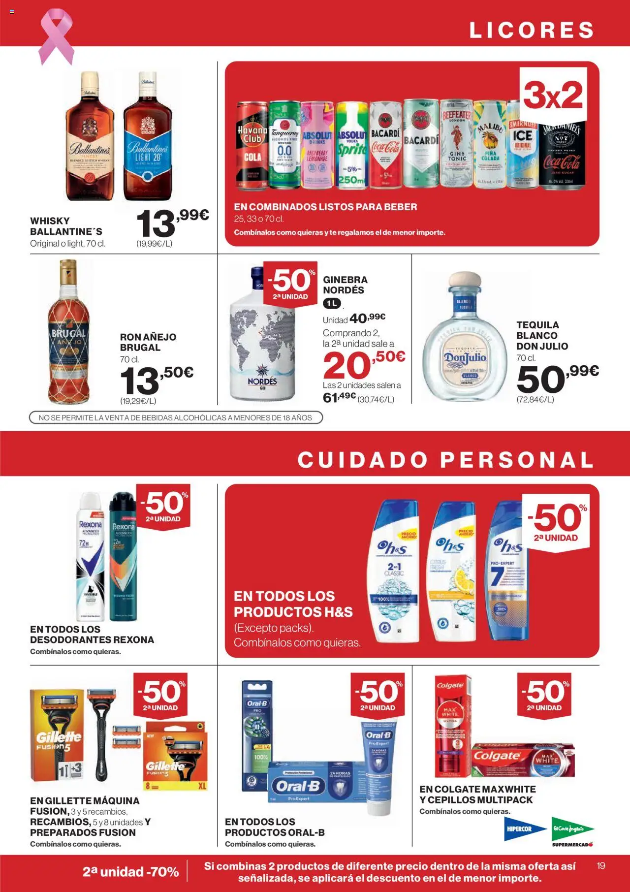Hipercor catálogo │ válido desde el 09.10.2025 | Página: 21 | Productos: Ron, Ginebra, Πρίζες, Whisky