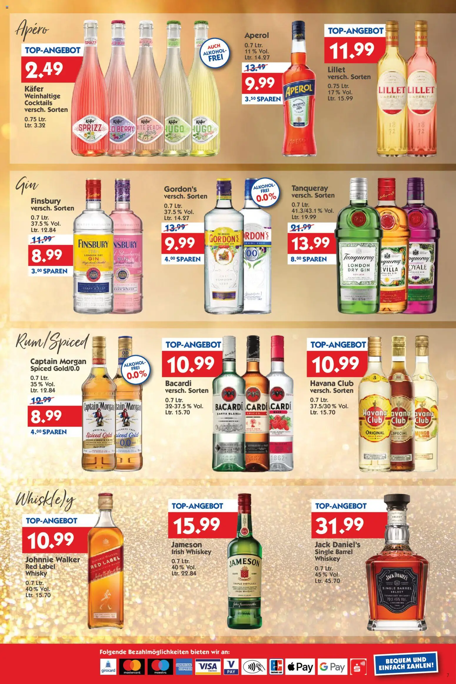 HOL’AB! Prospekt 	 – gültig ab 22.12.2025 | Seite: 7 | Produkte: Bacardi, Rum, Captain morgan, Aperol