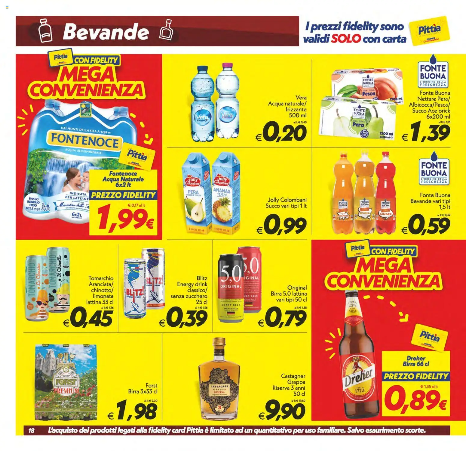 Volantino SuperConveniente del 03.02.2026 | Pagina: 18 | Prodotti: Birra, Limonata, Zucchero, Grappa