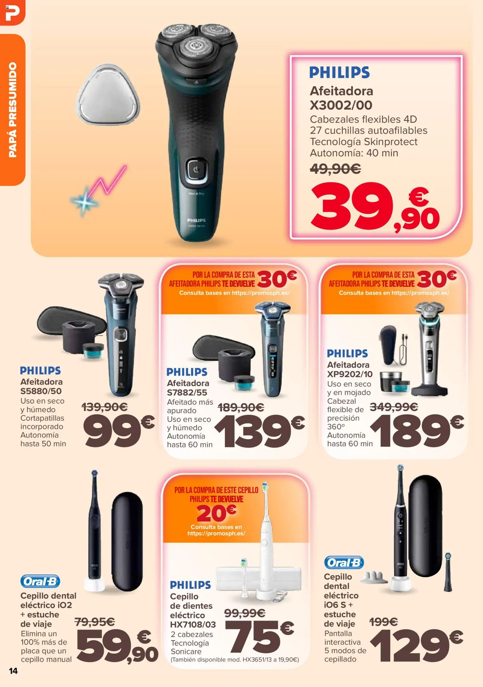 Carrefour folleto Dia del Padre │ válido desde el 04.03.2026 | Página: 14 | Productos: Cepillo, Té, Afeitadora