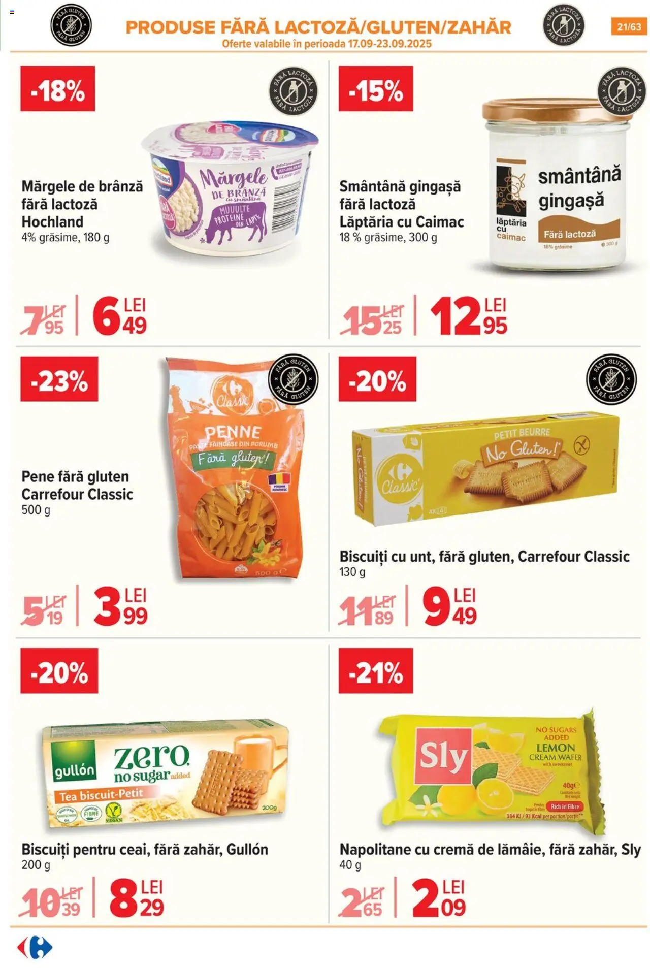 Noul catalog Carrefour – valabil de la 17.09.2025 | Pagină: 21 | Produse: Pară, Masaüstü kılıfı, Paste, Porumb