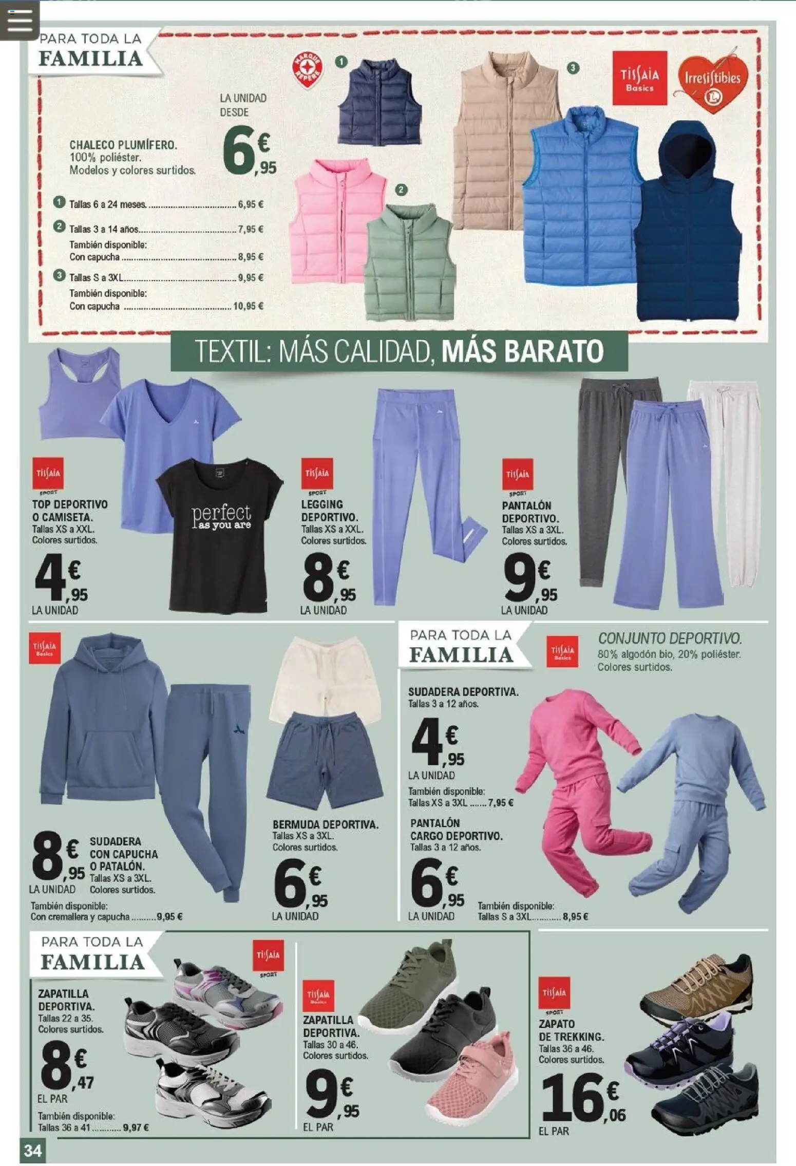 E.Leclerc folleto │ válido desde el 08.04.2026 | Página: 34 | Productos: Sudadera, Chaleco
