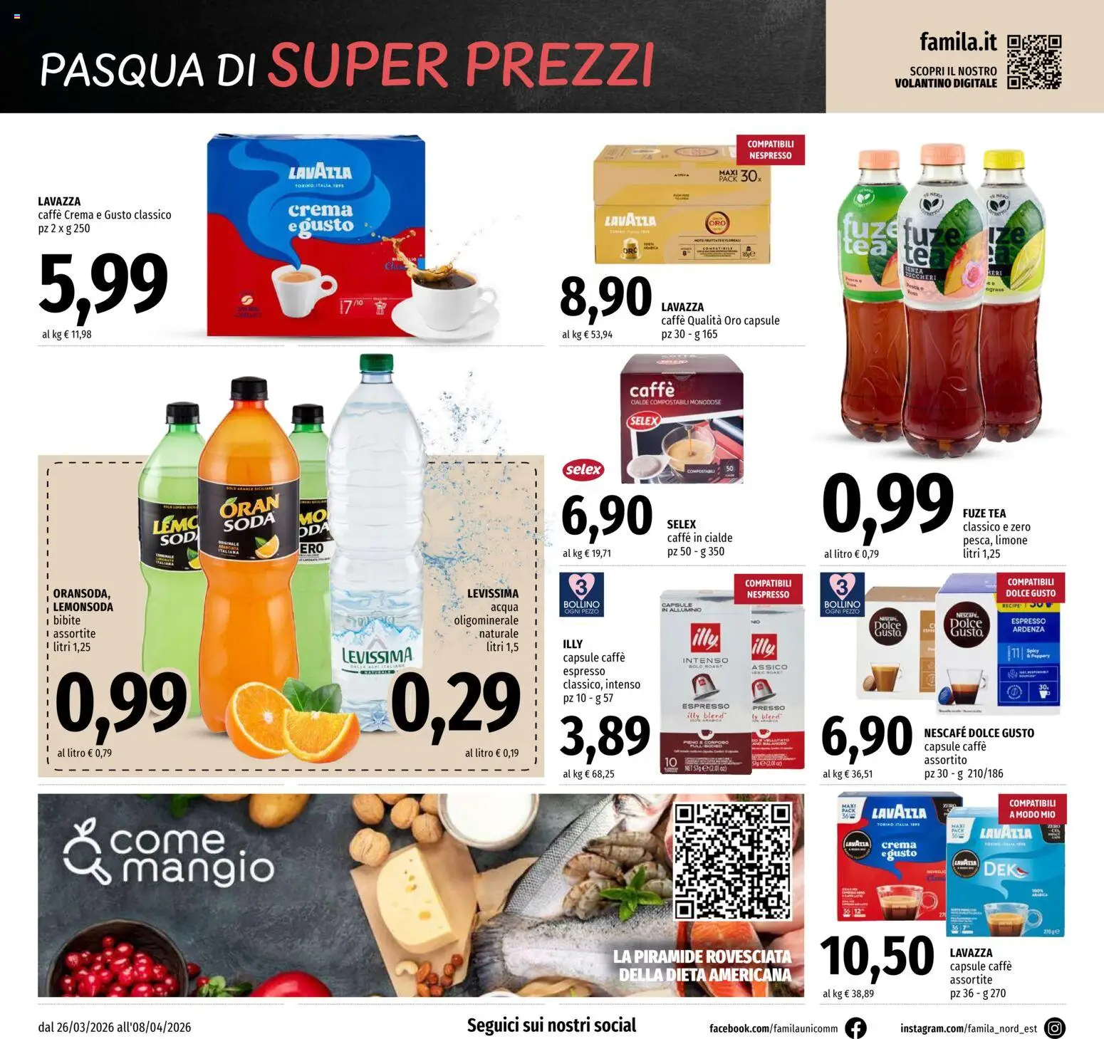 Volantino Famila del 26.03.2026 | Pagina: 20 | Prodotti: Crema, Caffè, Limone, Alluminio