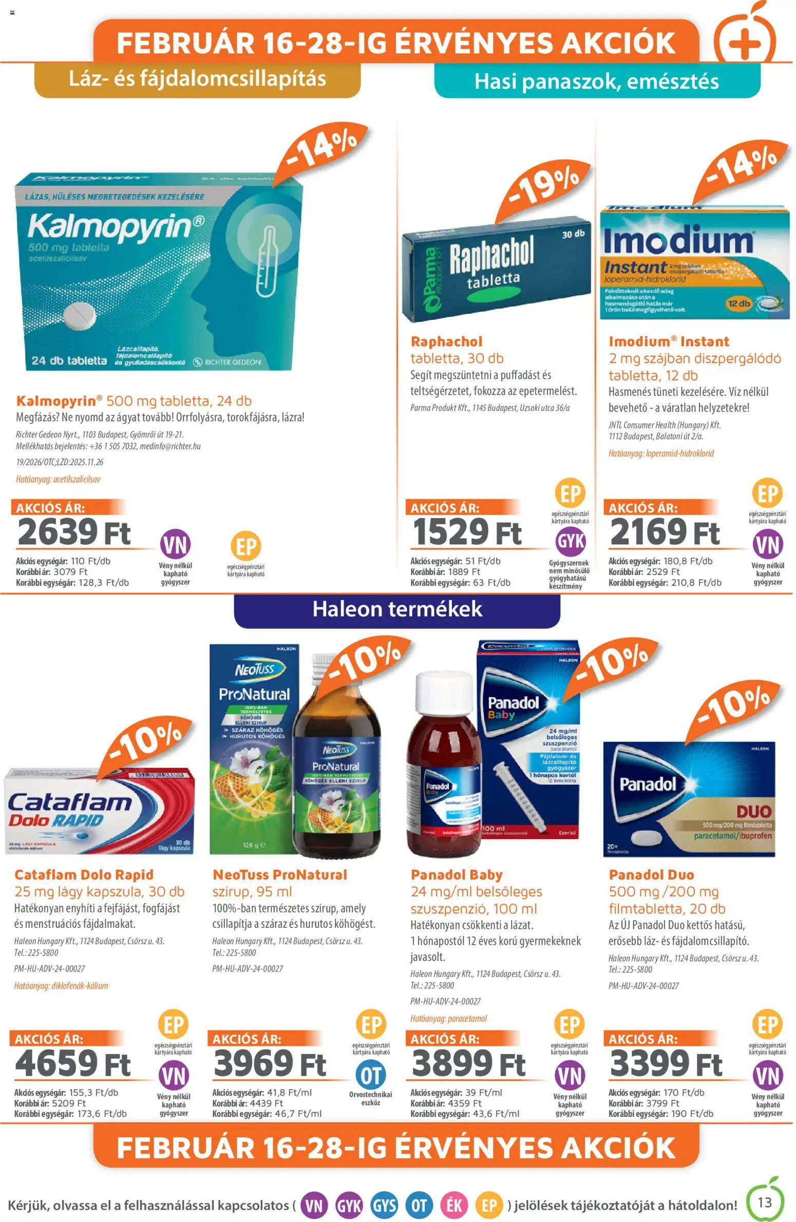 Alma Gyógyszertárak akciós ujság - amely érvényes a következő dátumtól: 01.02.2026 | Oldal: 13