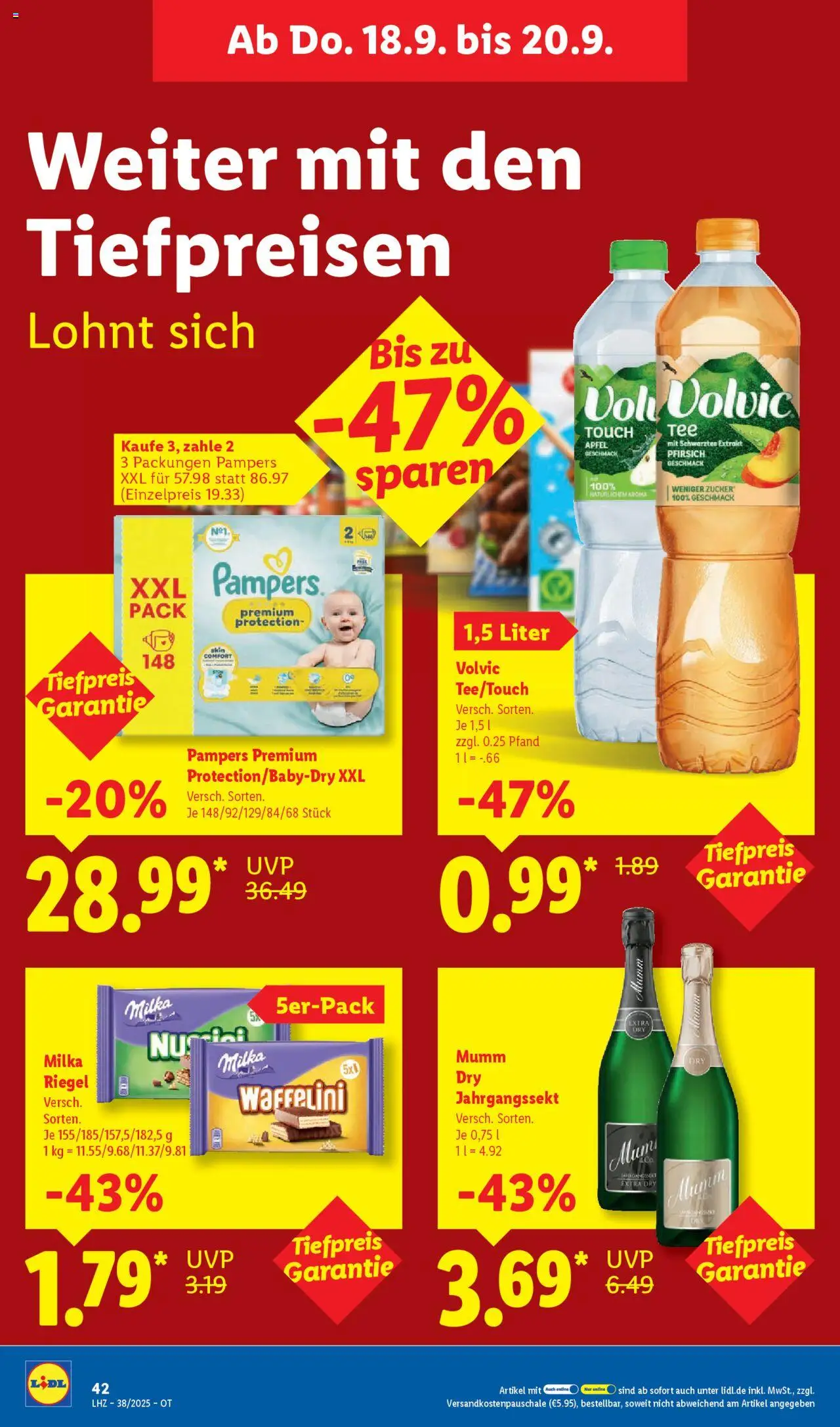 Lidl Prospekt Grimma – gültig ab 15.09.2025 | Seite: 62 | Produkte: Äpfel, Milka, Zucker, Volvic