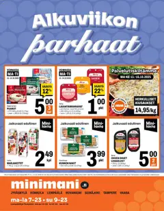 Minimani-mainoslehti voimassa 13.10.2025 alkaen