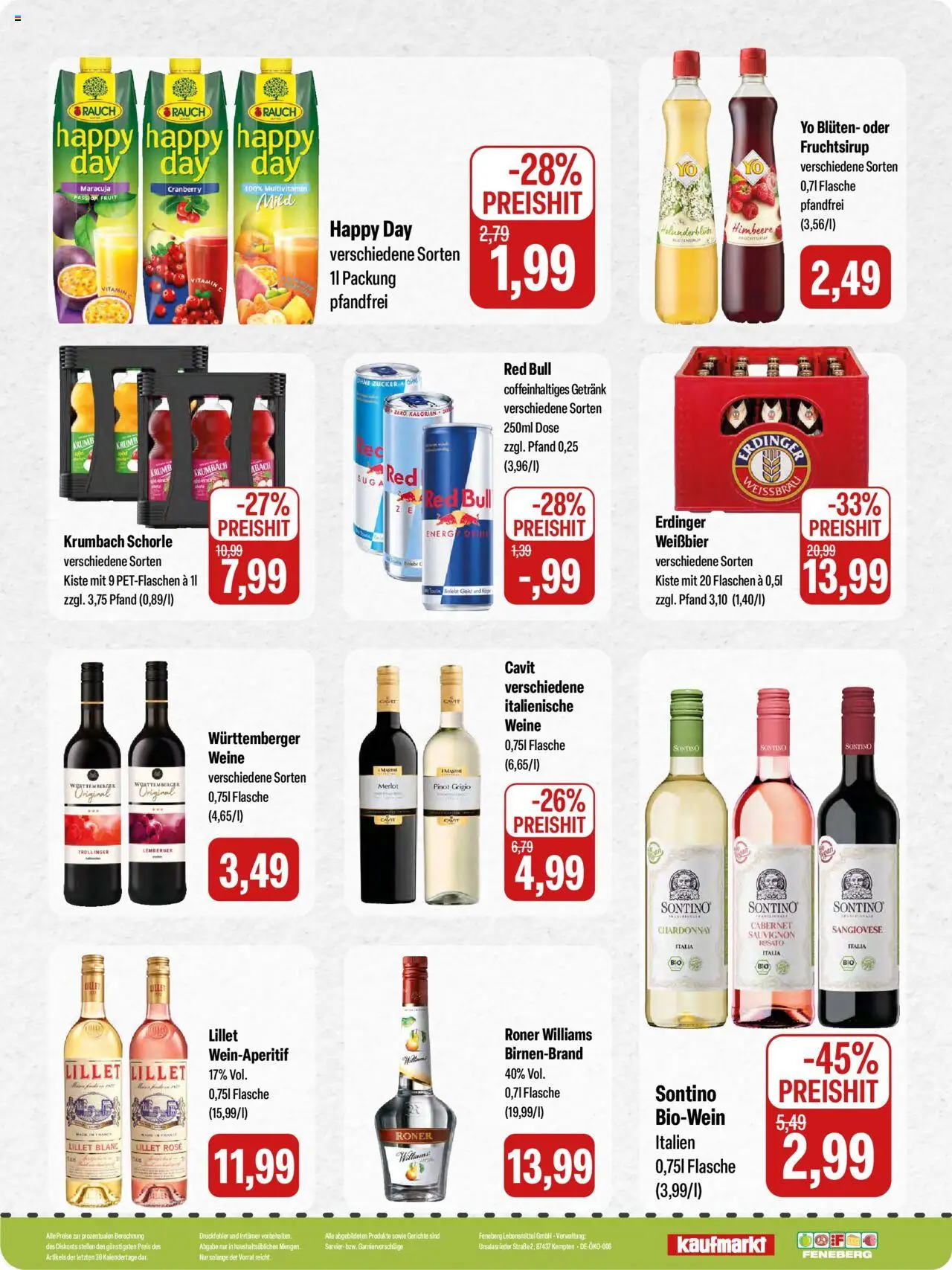 Feneberg Angebote - gültig ab dem 28.08.2025 | Seite: 16 | Produkte: Red bull, Merlot, Lillet, Wein