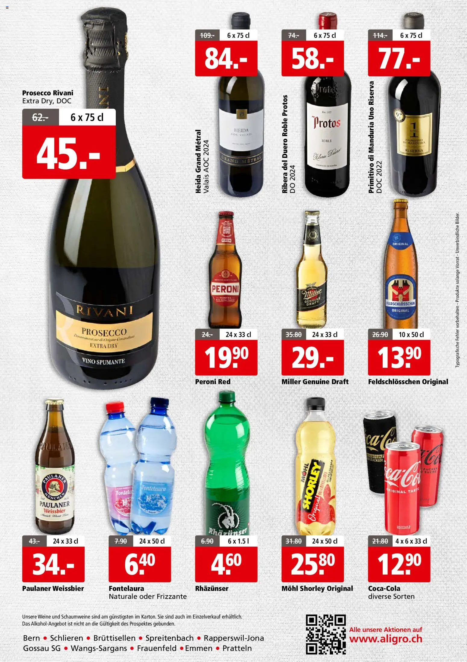 Aligro aktionen Business Schlieren, Gossau SG, Frauenfeld, Rapperswil-Jona, Sargans, Bern – gültig ab 13.04.2026 | Seite: 4 | Produkte: Weißbier