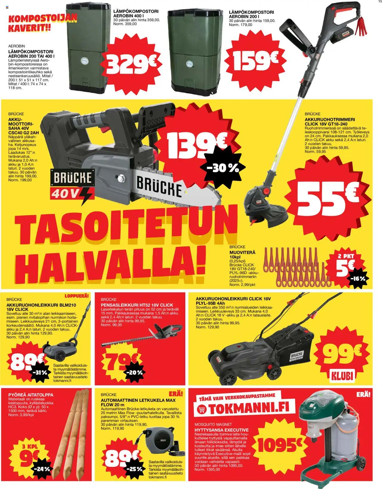  | Sivu: 15 | Tuotteet: Akku, Pensasleikkuri