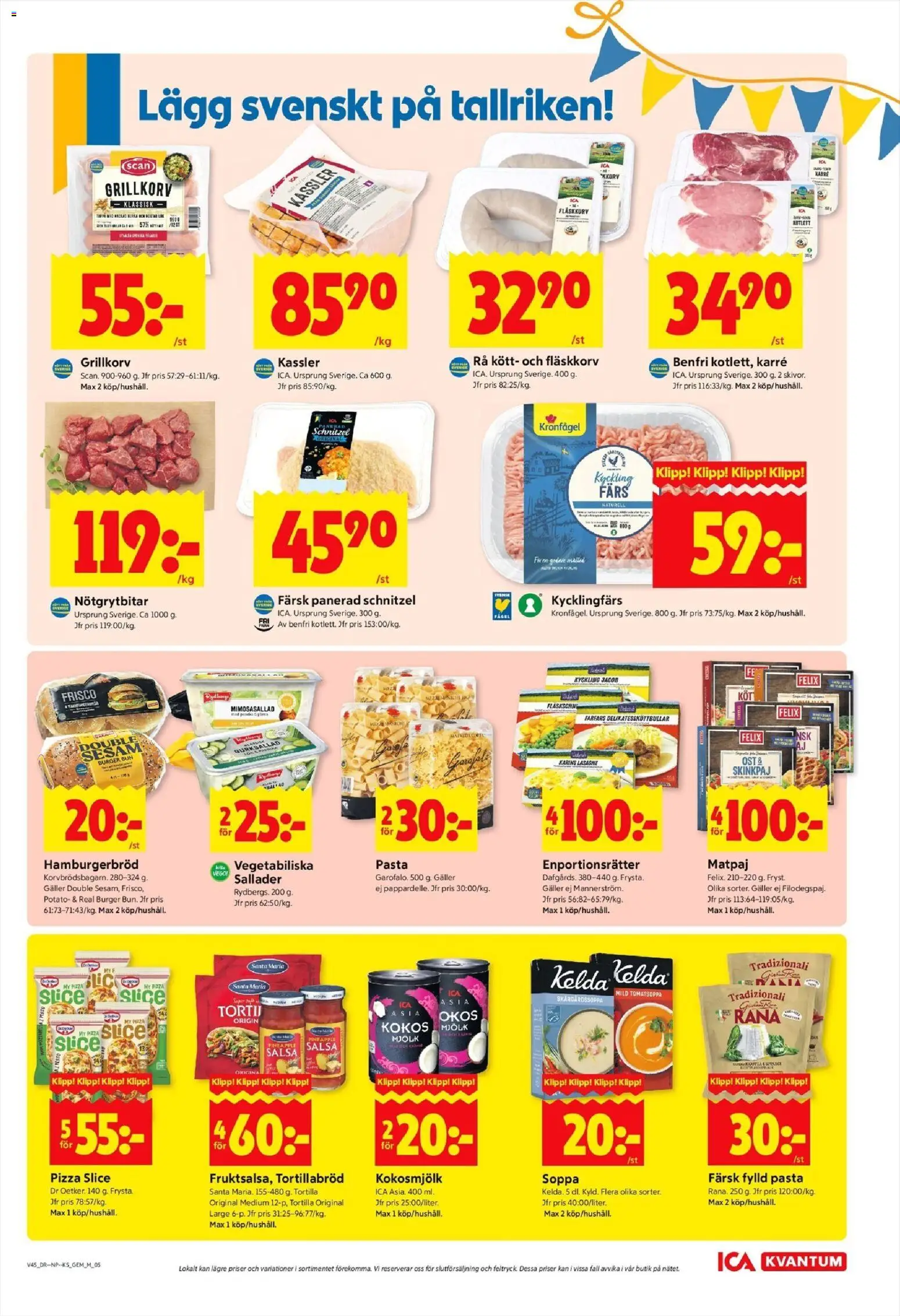 ICA Kvantum reklamblad aktuell från 03.11.2025 | Sida: 5 | Produkter: Tortilla, Salsa, Galler, Ost