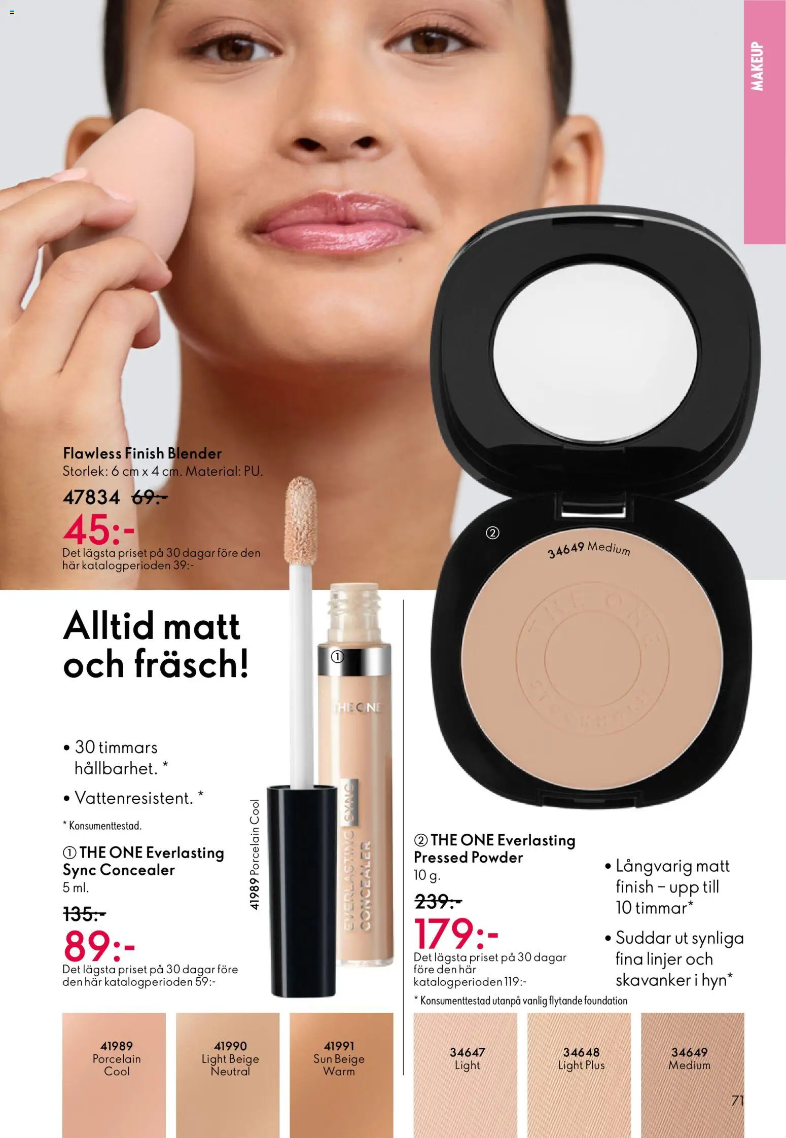 Oriflame reklamblad aktuell från 28.01.2026 | Sida: 71 | Produkter: Concealer, Foundation, Blender