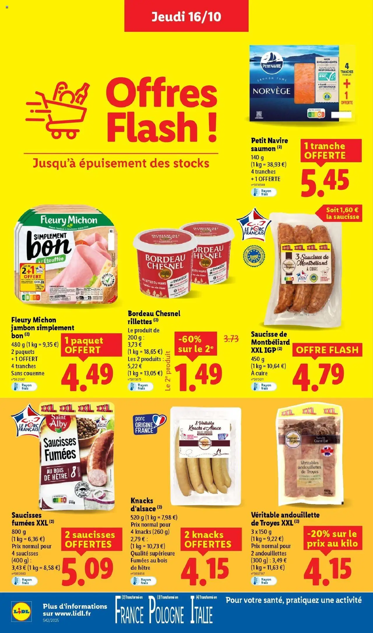 {H1} | Page: 14 | Produits: Jambon, Saucisse, Porc, Saumon