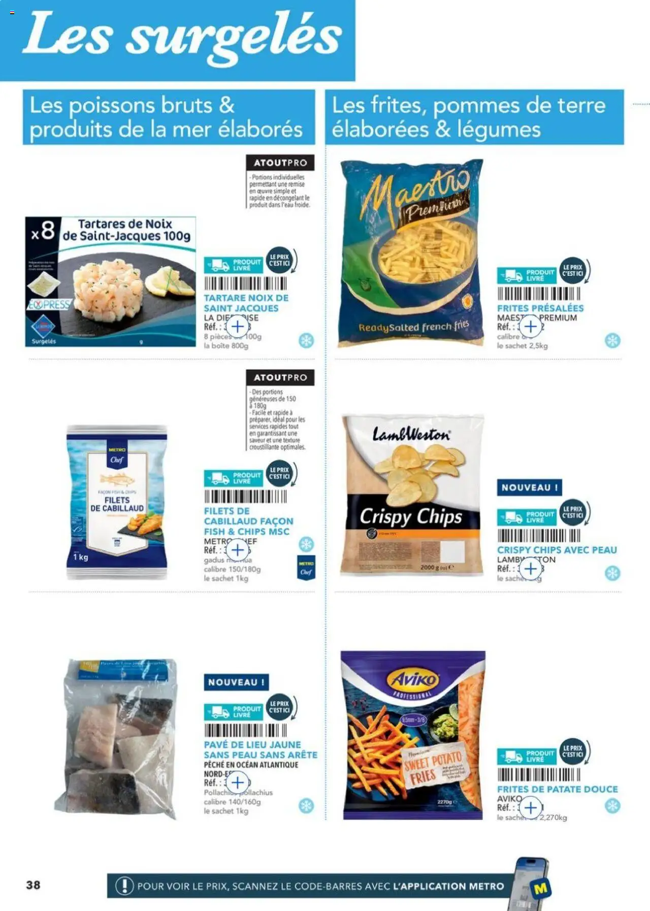 {H1} | Page: 38 | Produits: Noix de saint jacques, Pommes, Noix, Pommes de terre