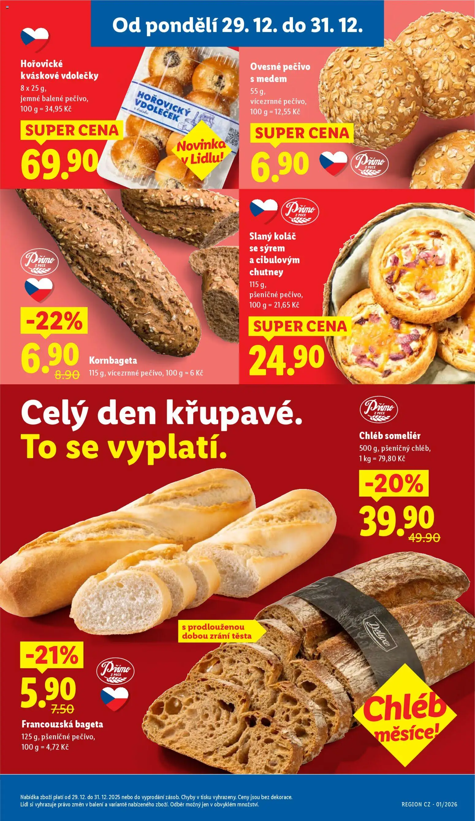 Lidl leták od 29.12.2025 | Strana: 11 | Produkty: Chléb, Deluxe, Kornbageta, Pečivo