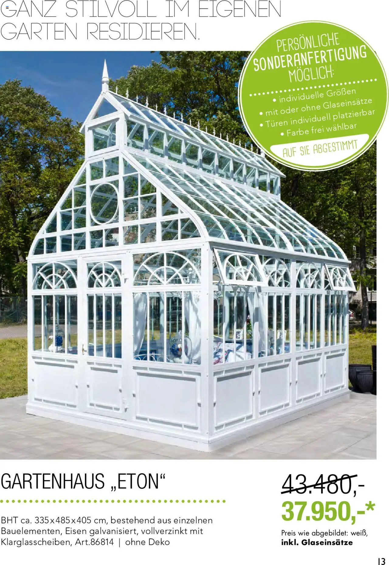 Rahaus Prospekt Gartenhäuser – gültig ab 01.09.2022 | Seite: 13