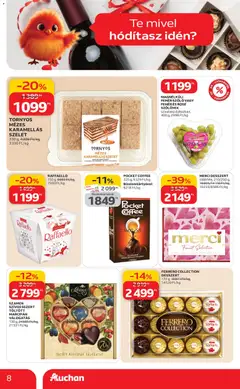 Auchan - Kéthetes Szupermarket ajánlataink - amely érvényes a következő dátumtól: 05.02.2026 | Oldal: 8 | Termékek: Szőlő, Raffaello, Marcipan, Sütemény