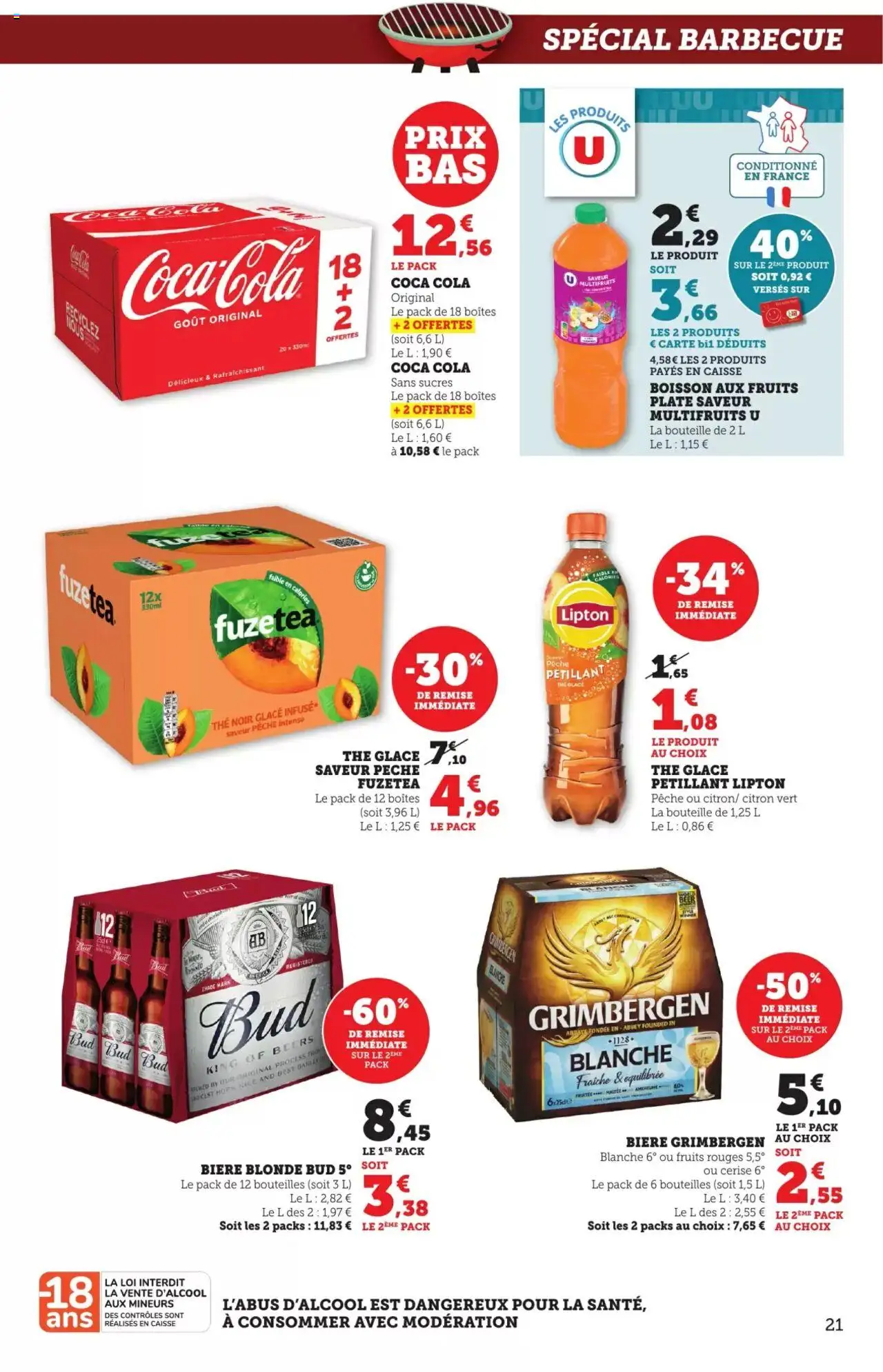  | Page: 21 | Produits: Citron vert, Bière blonde, Bière, Thé