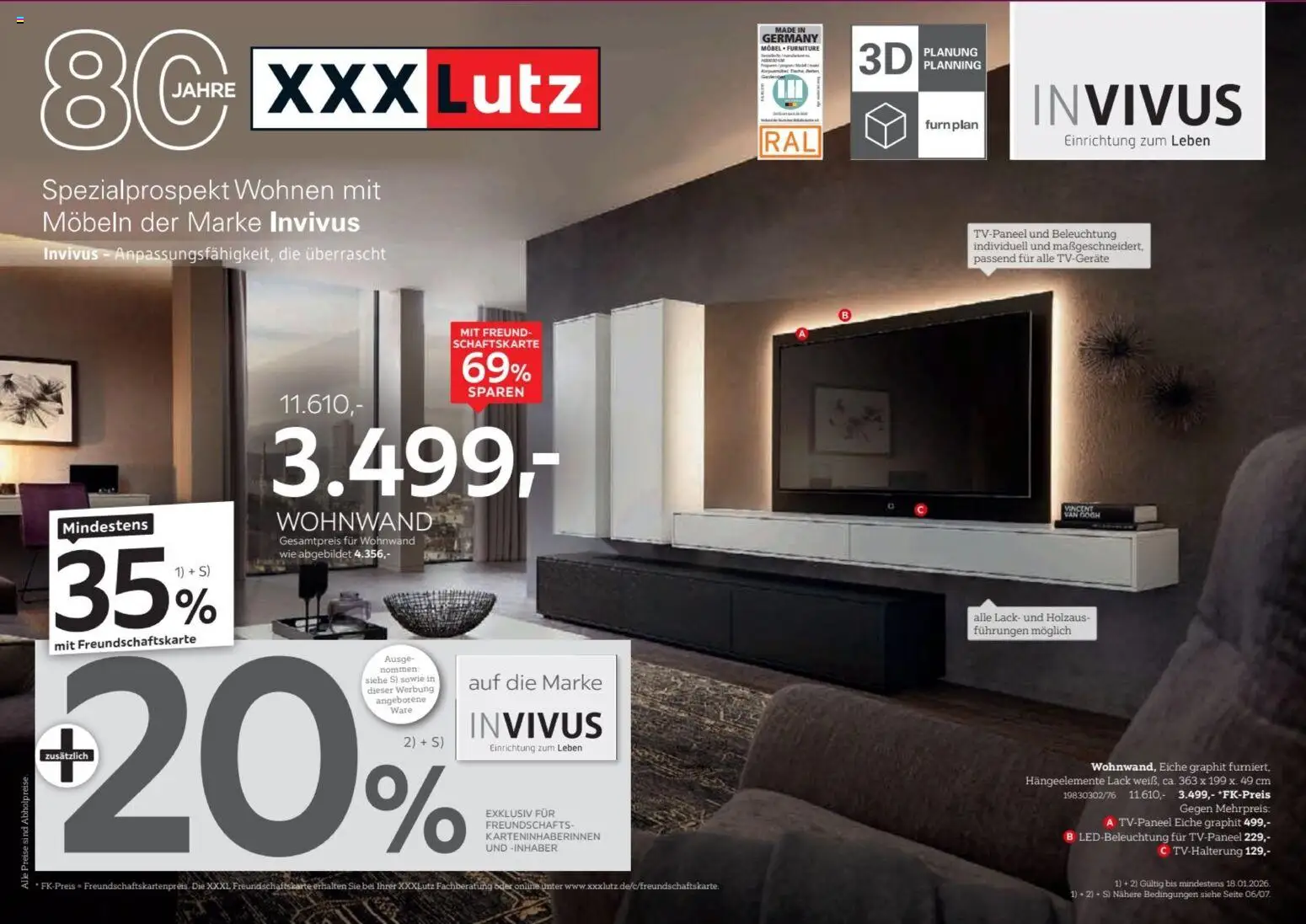 XXXL Lutz - Invivus Spezial – gültig ab 04.01.2026 | Seite: 1 | Produkte: Wohnwand