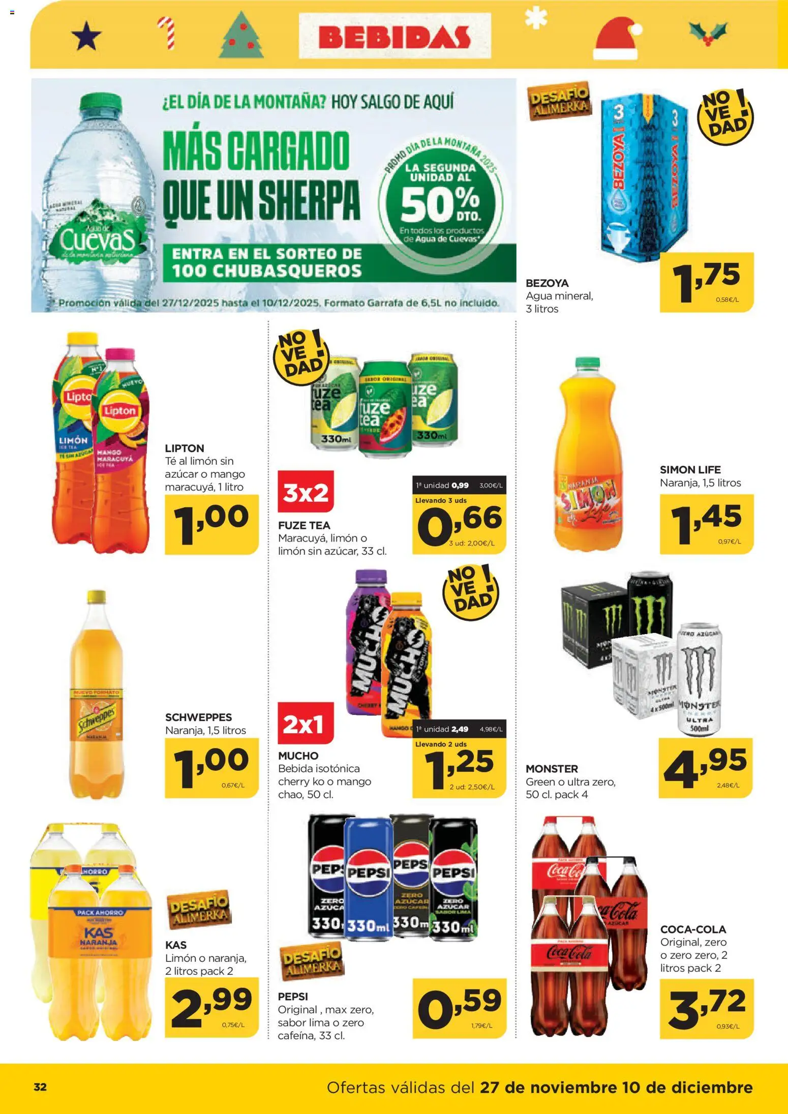 Alimerka folleto Castilla y León │ válido desde el 27.11.2025 | Página: 32 | Productos: Lima, Té, Ρούτερ