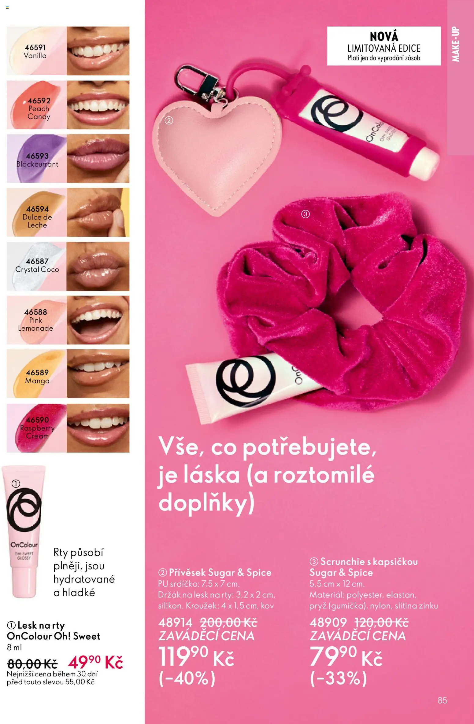 Oriflame katalog č.02/2026 od 21.01.2026 | Strana: 85 | Produkty: Mango, Makeup, Lesk na rty